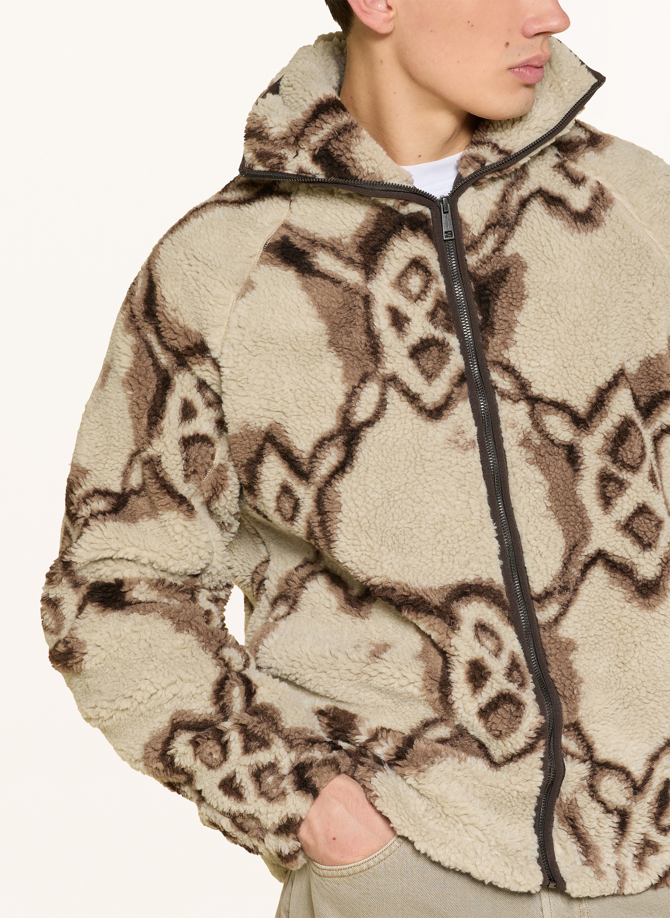 Thumbnail - Daily Paper Teddyfell-Jacke beige