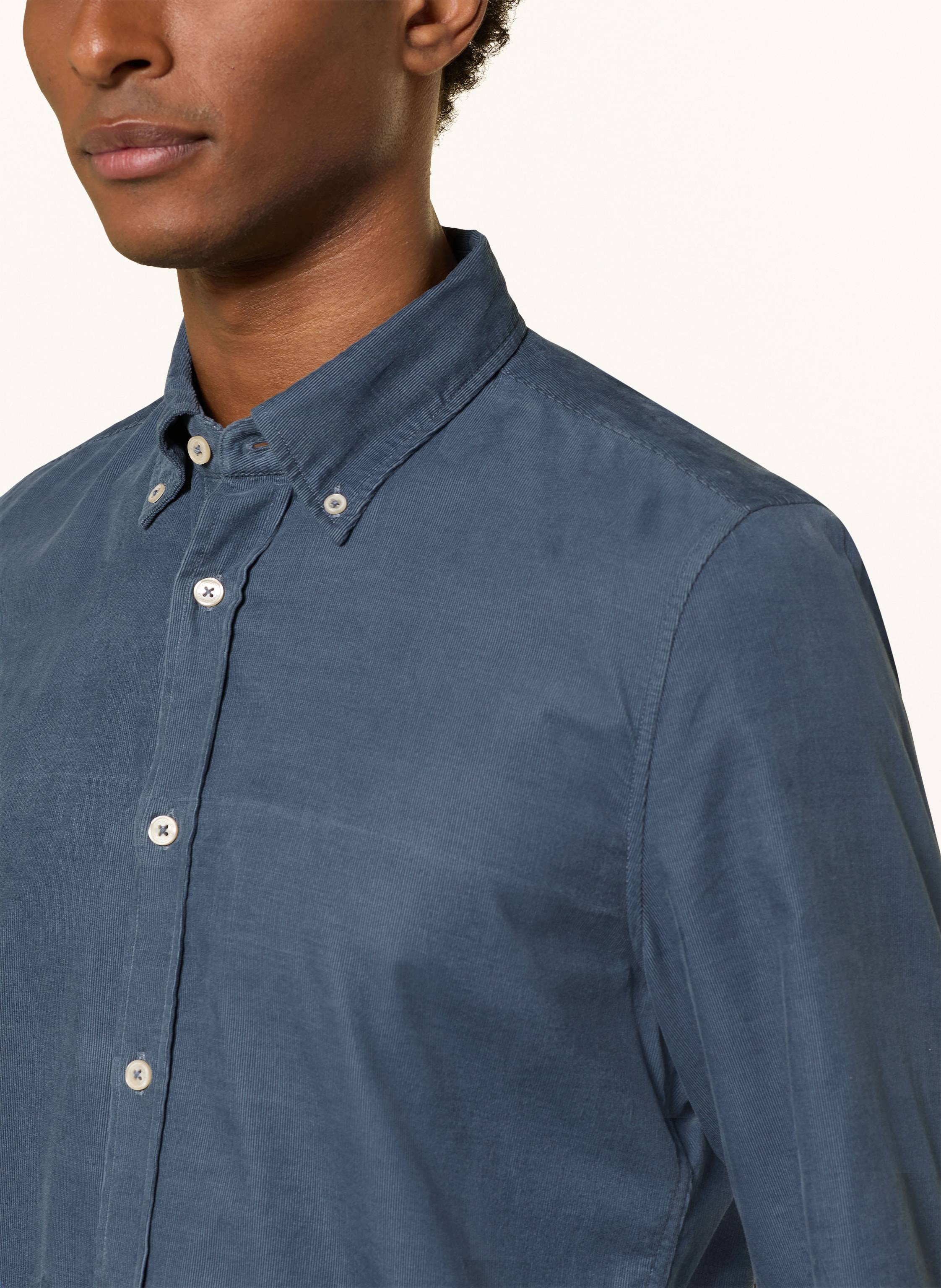 Thumbnail - Marc O'polo Cordhemd Shaped Fit blau