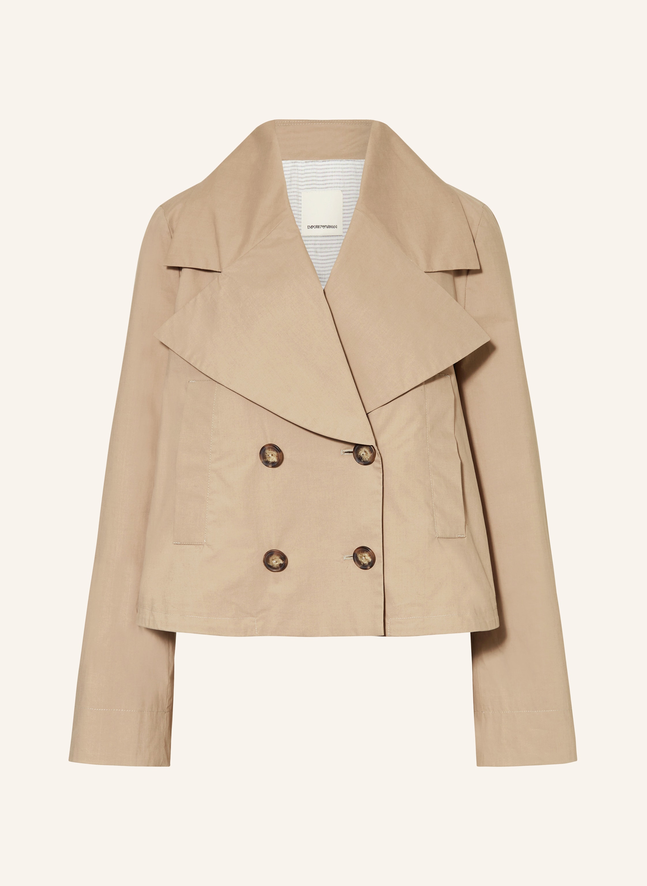EMPORIO ARMANI trench coat in camel