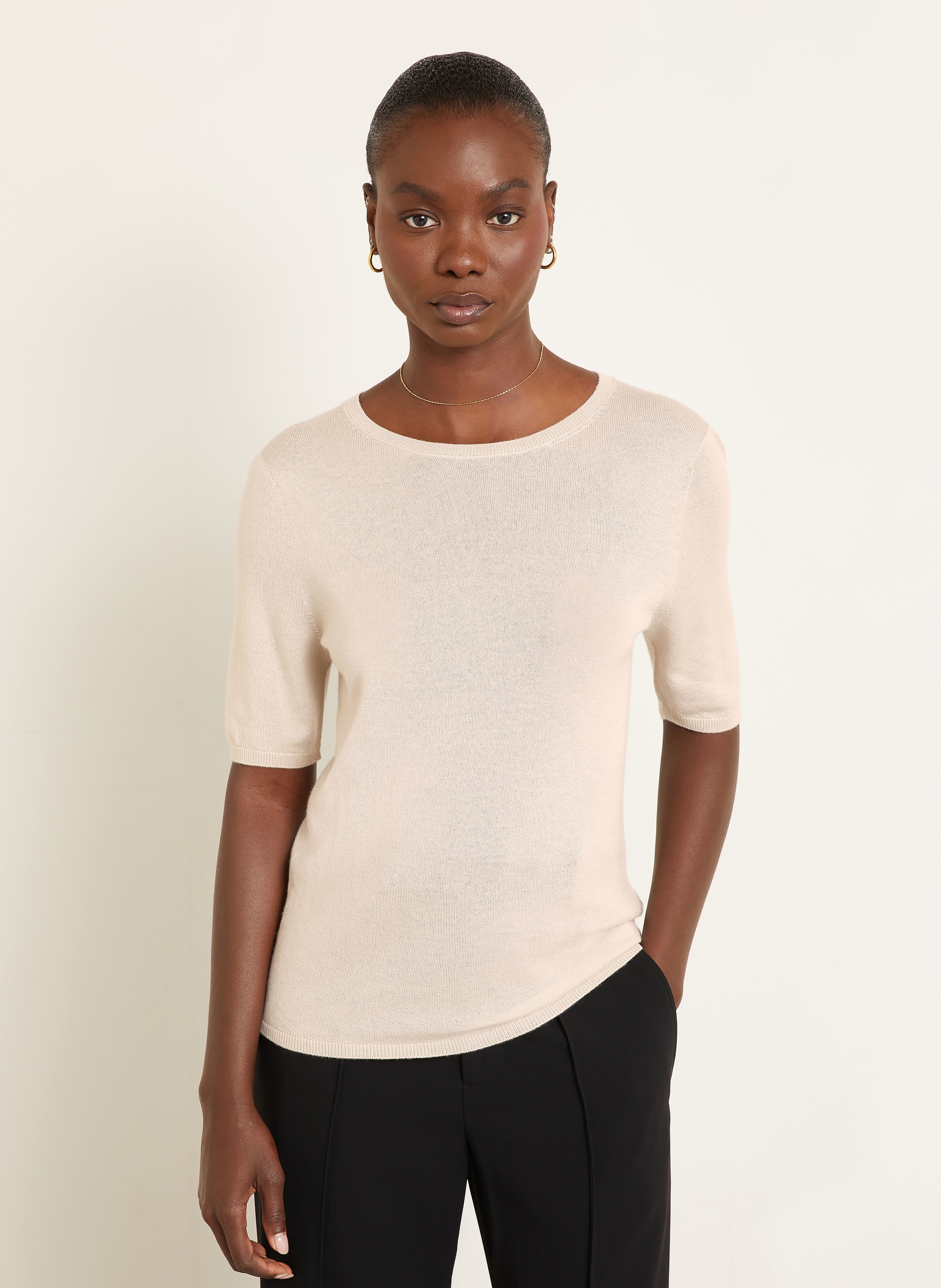 Thumbnail - Iris Von Arnim Strickshirt beige