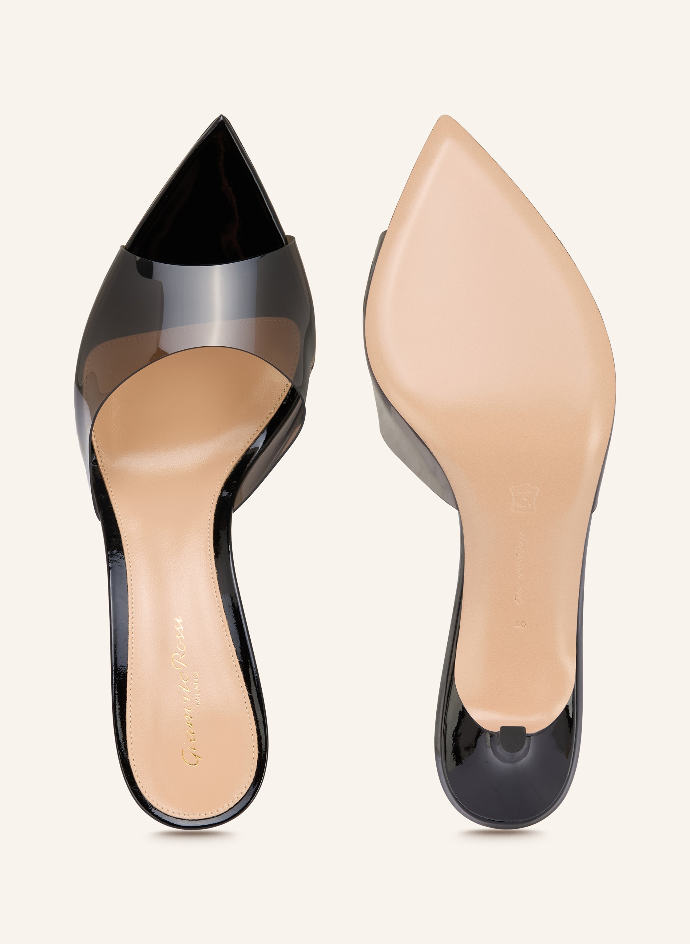 Thumbnail - Gianvito Rossi Mules Elle 55 schwarz