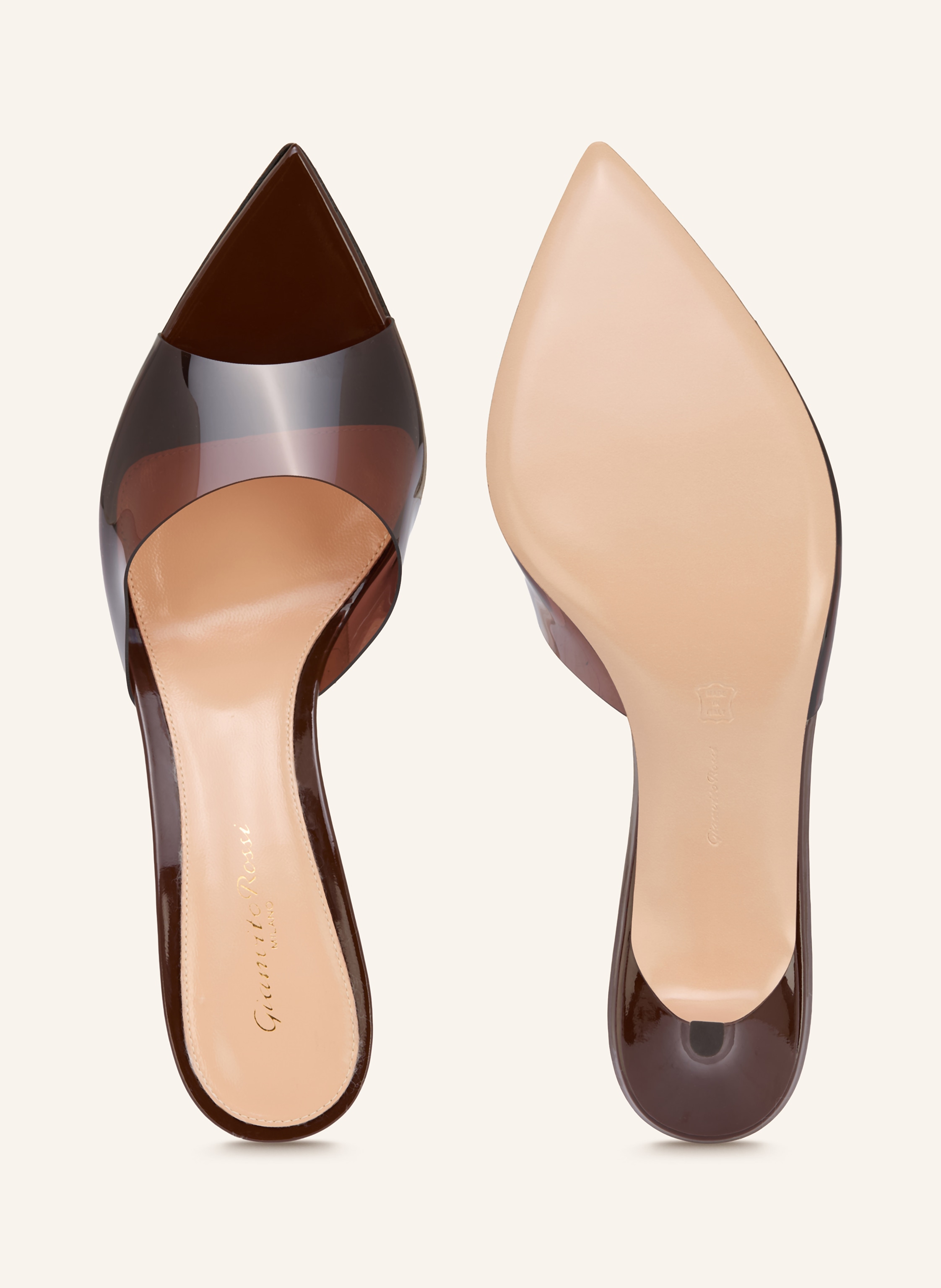 Thumbnail - Gianvito Rossi Mules Elle 55 braun