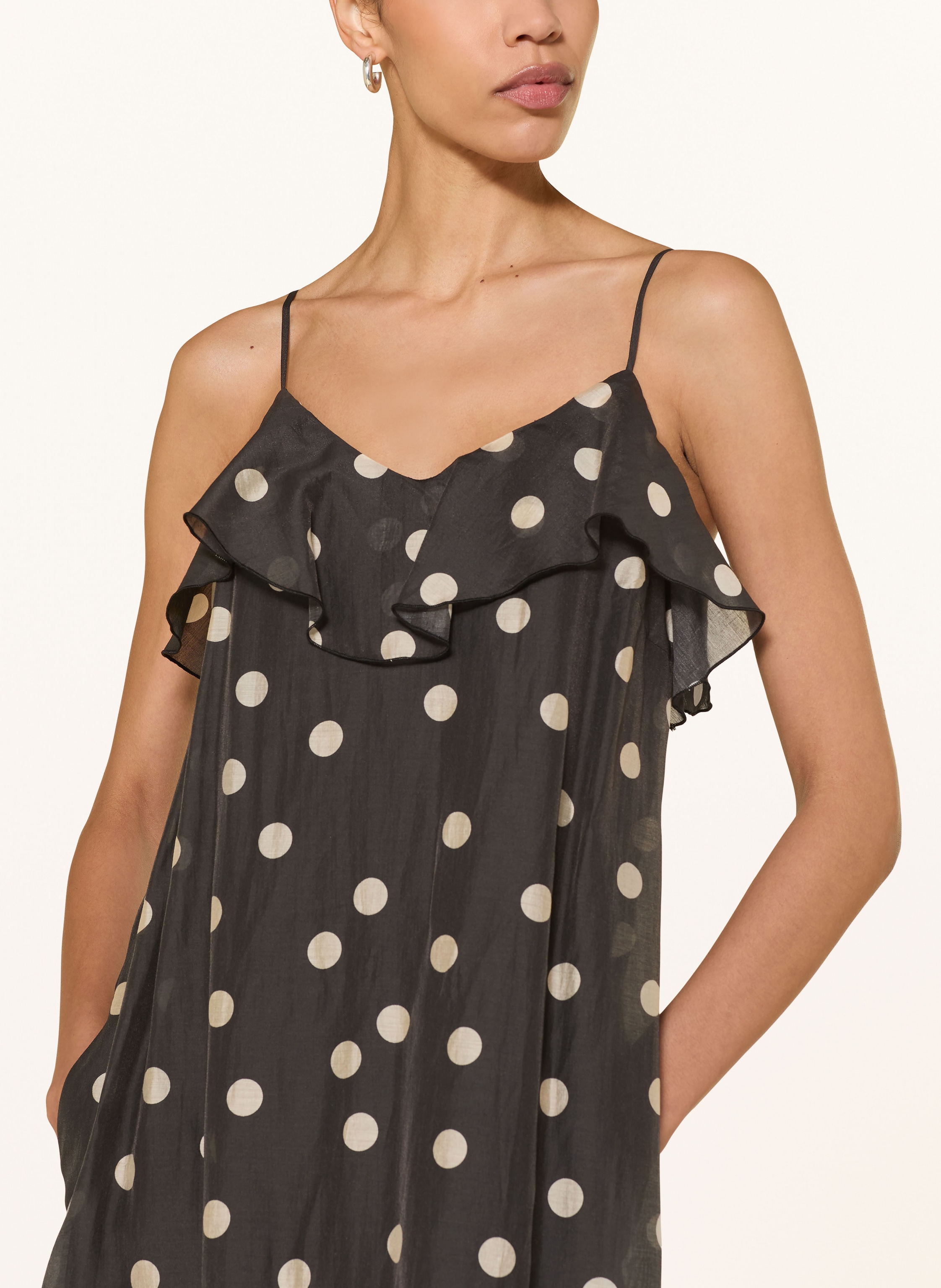 Thumbnail - Mrs & Hugs Kleid Mit Volants schwarz