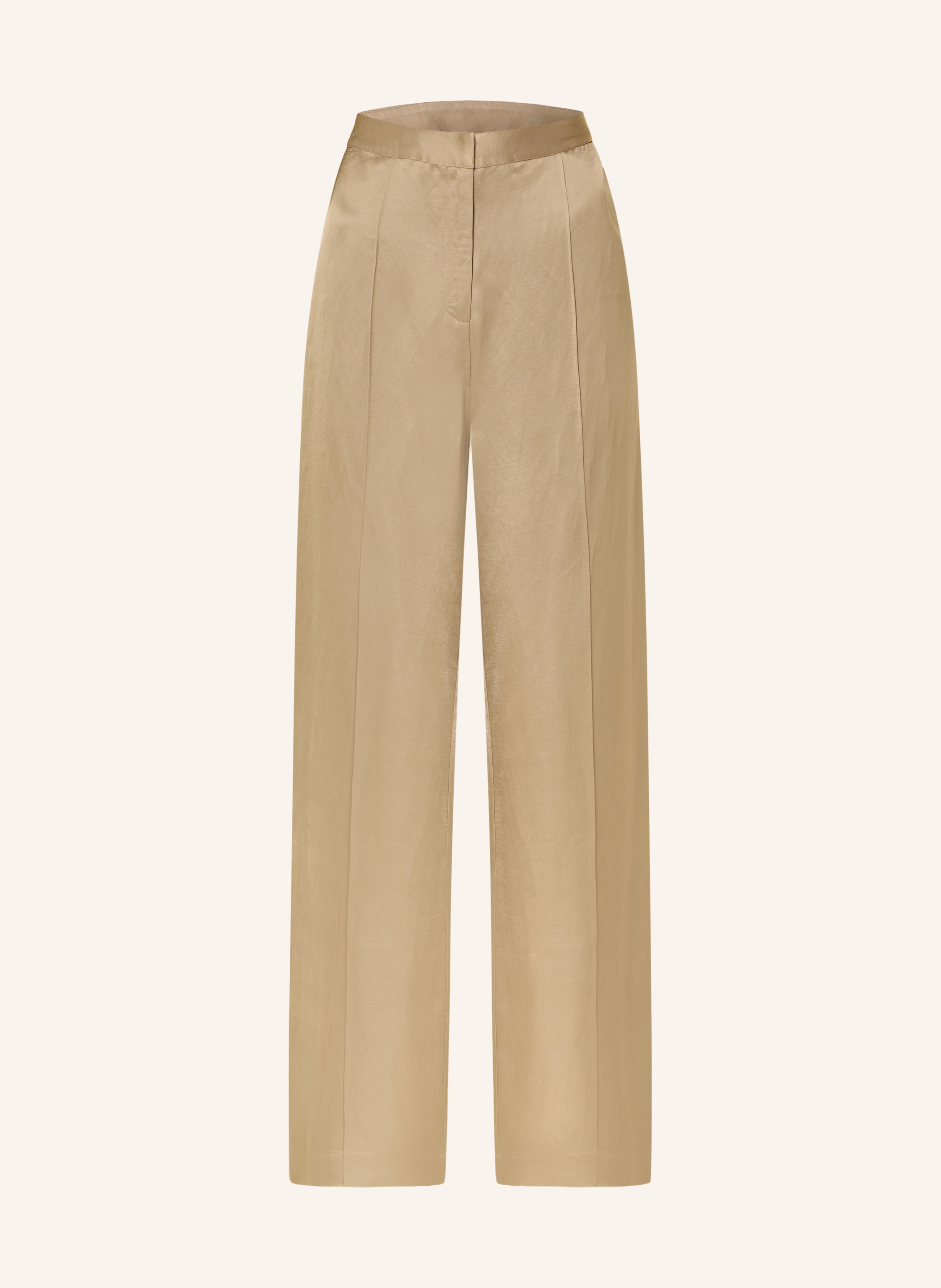 Mrs & Hugs Marlenehose Aus Satin gruen