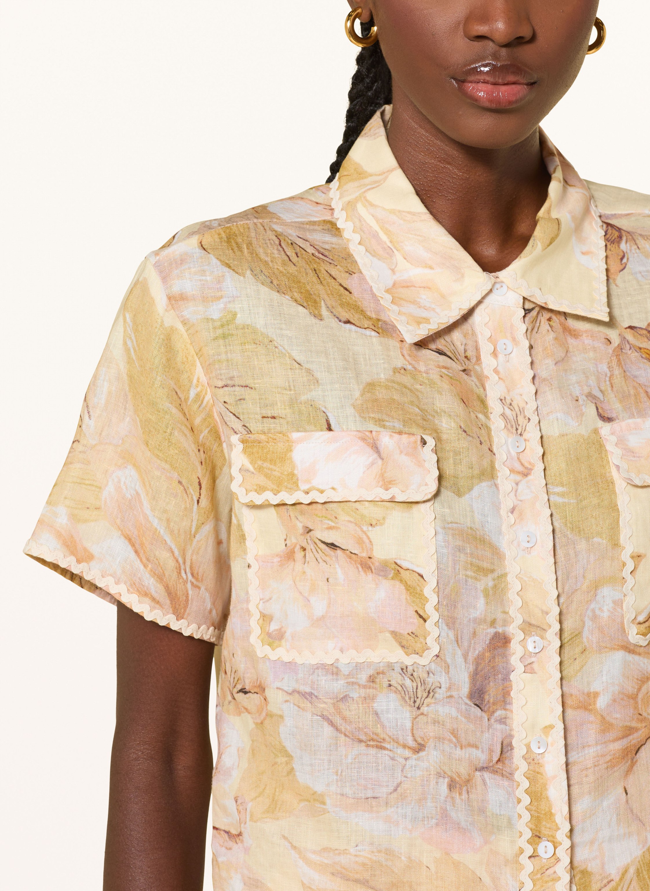 Thumbnail - Mrs & Hugs Leinenbluse gelb