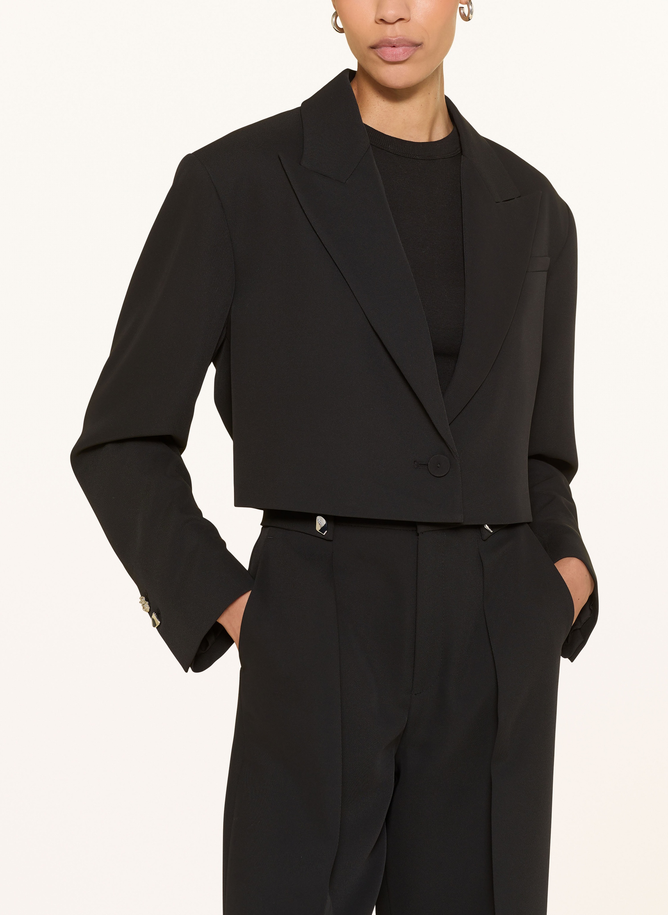 Thumbnail - Mrs & Hugs Cropped-Blazer schwarz