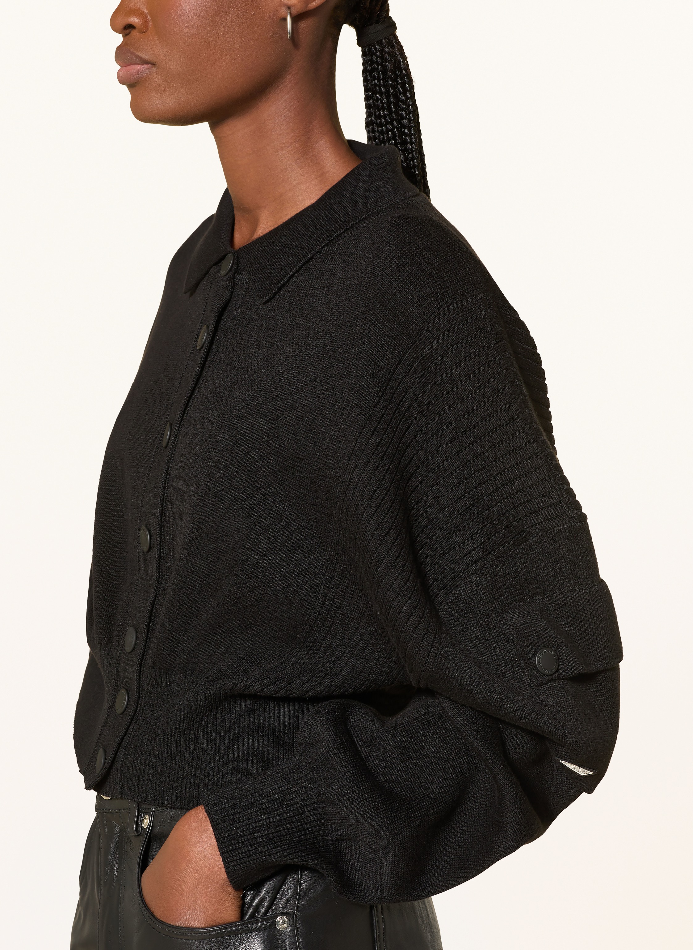 Thumbnail - Barbour International Strickjacke Gigi schwarz