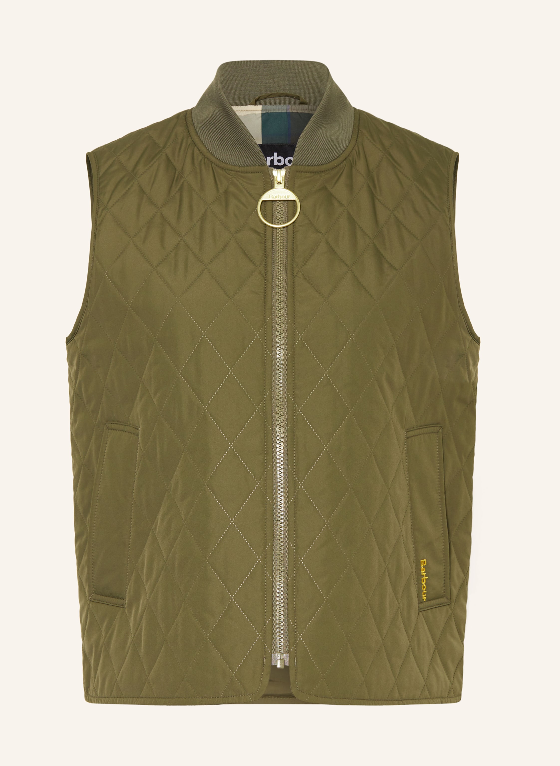 Barbour Steppweste Roeburn gruen
