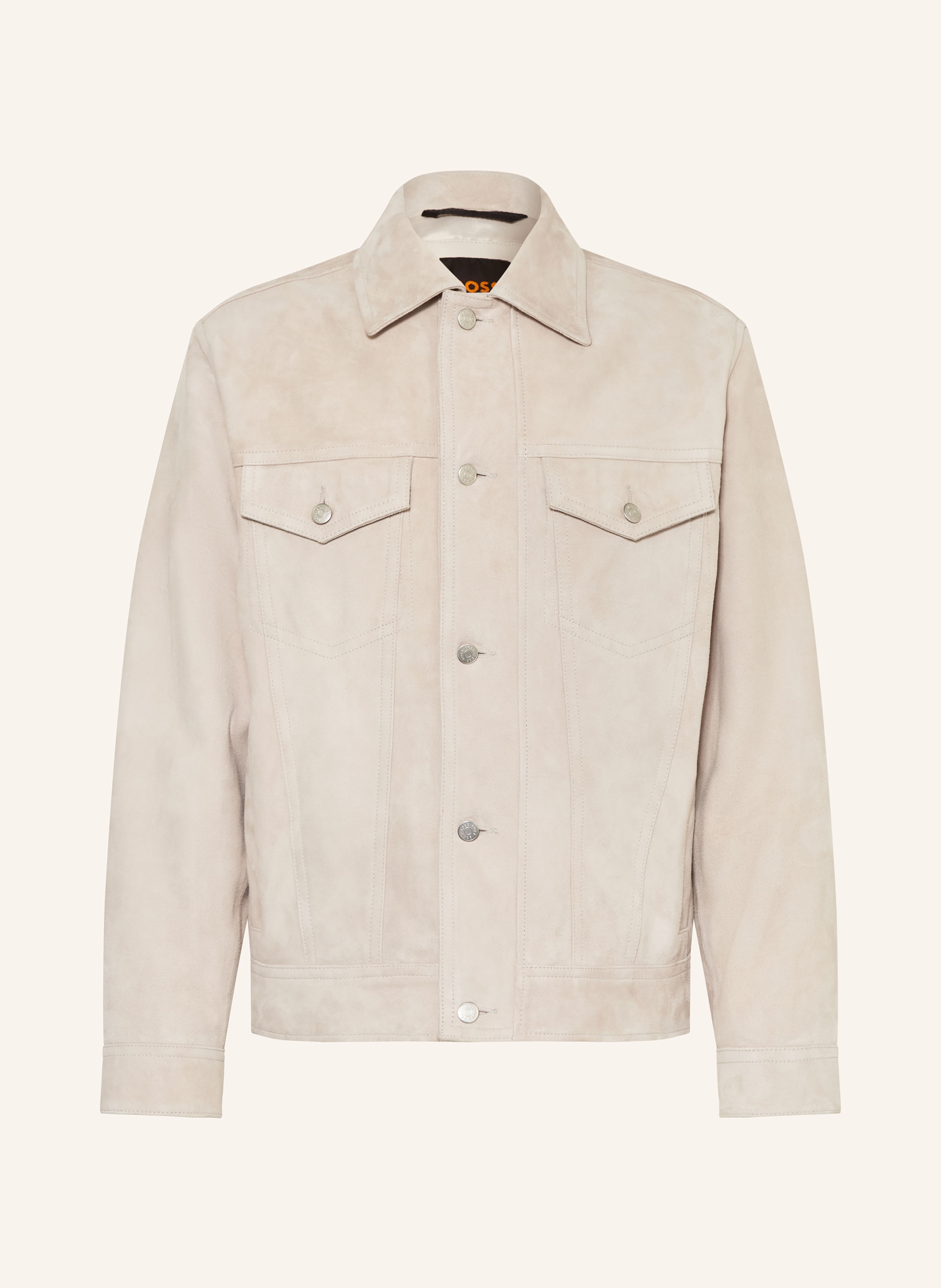 Boss Lederjacke Johot beige