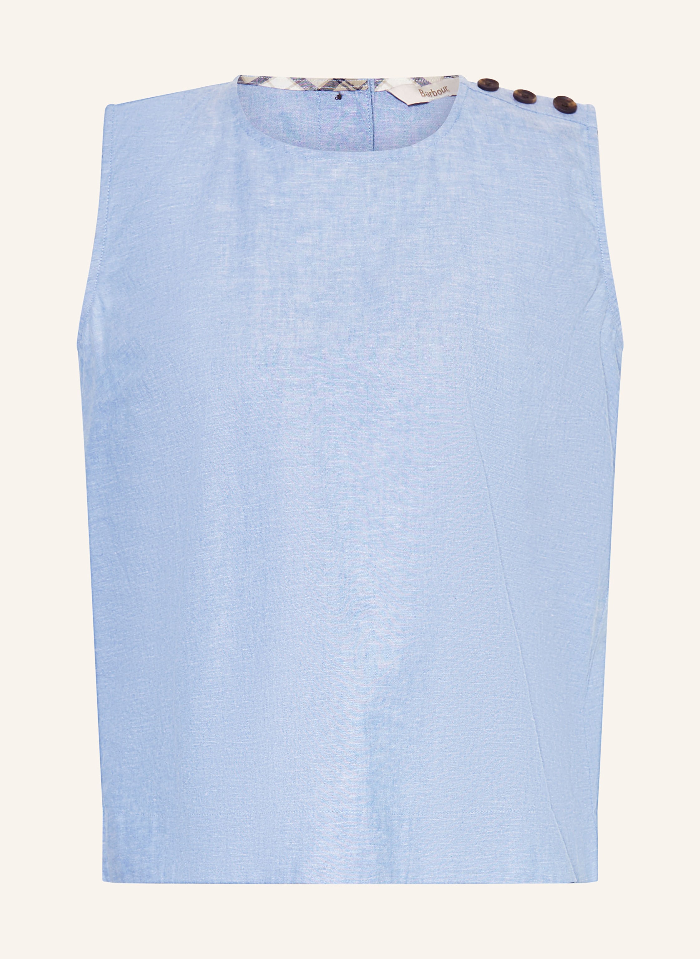 Barbour Blusentop Josie Mit Leinen blau