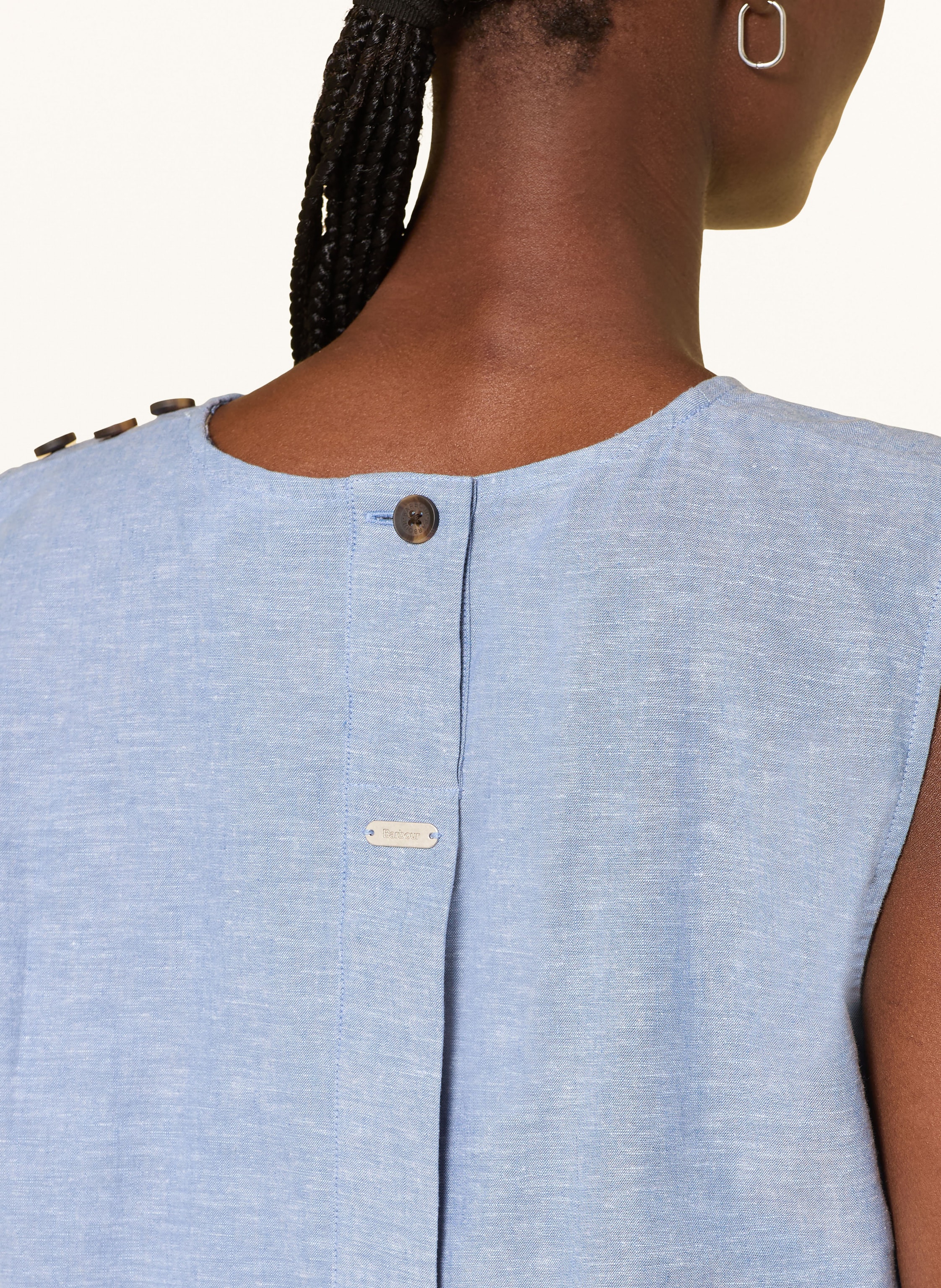 Thumbnail - Barbour Blusentop Josie Mit Leinen blau