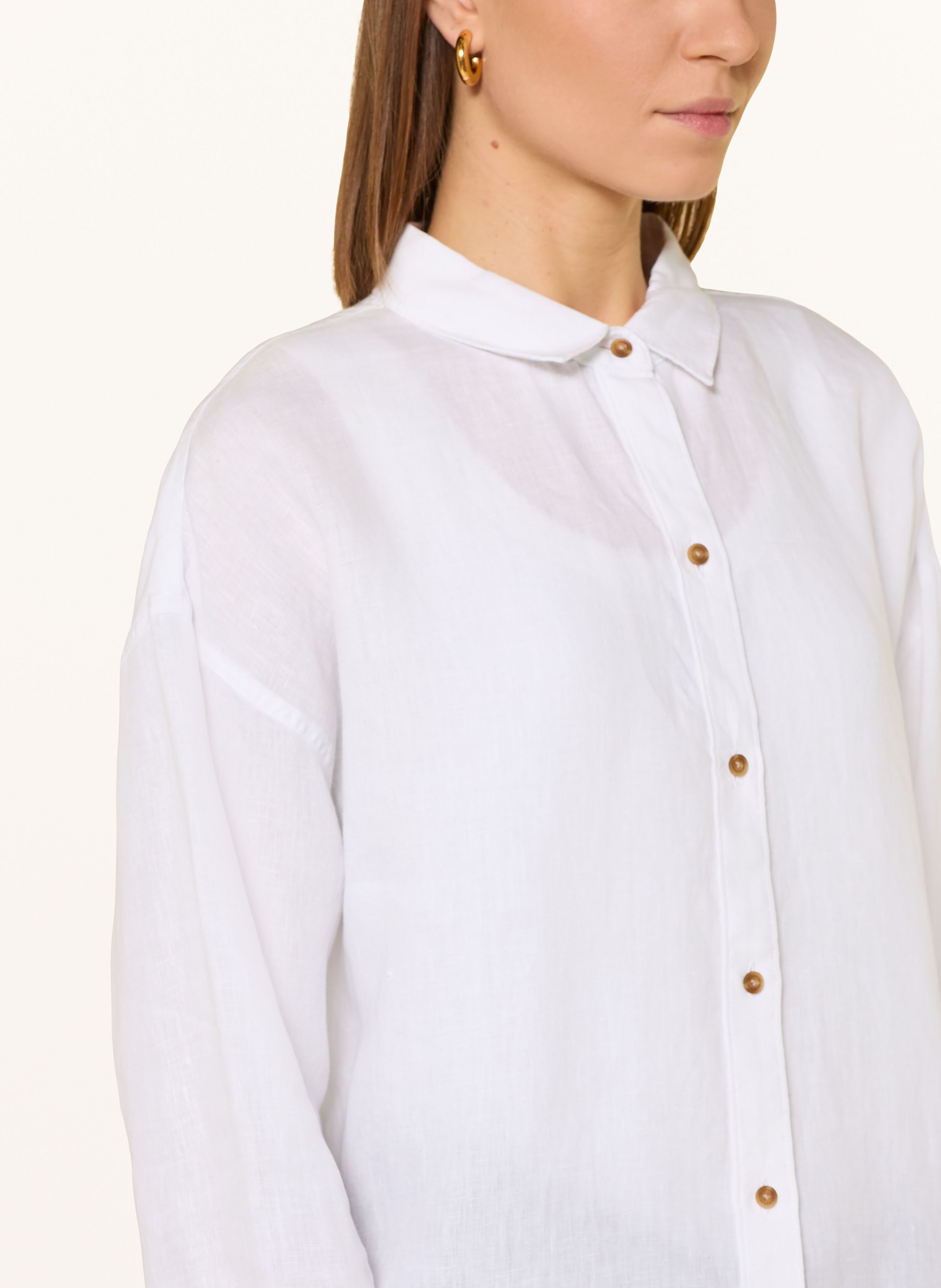 Thumbnail - Barbour Hemdbluse Hampton Aus Leinen weiss