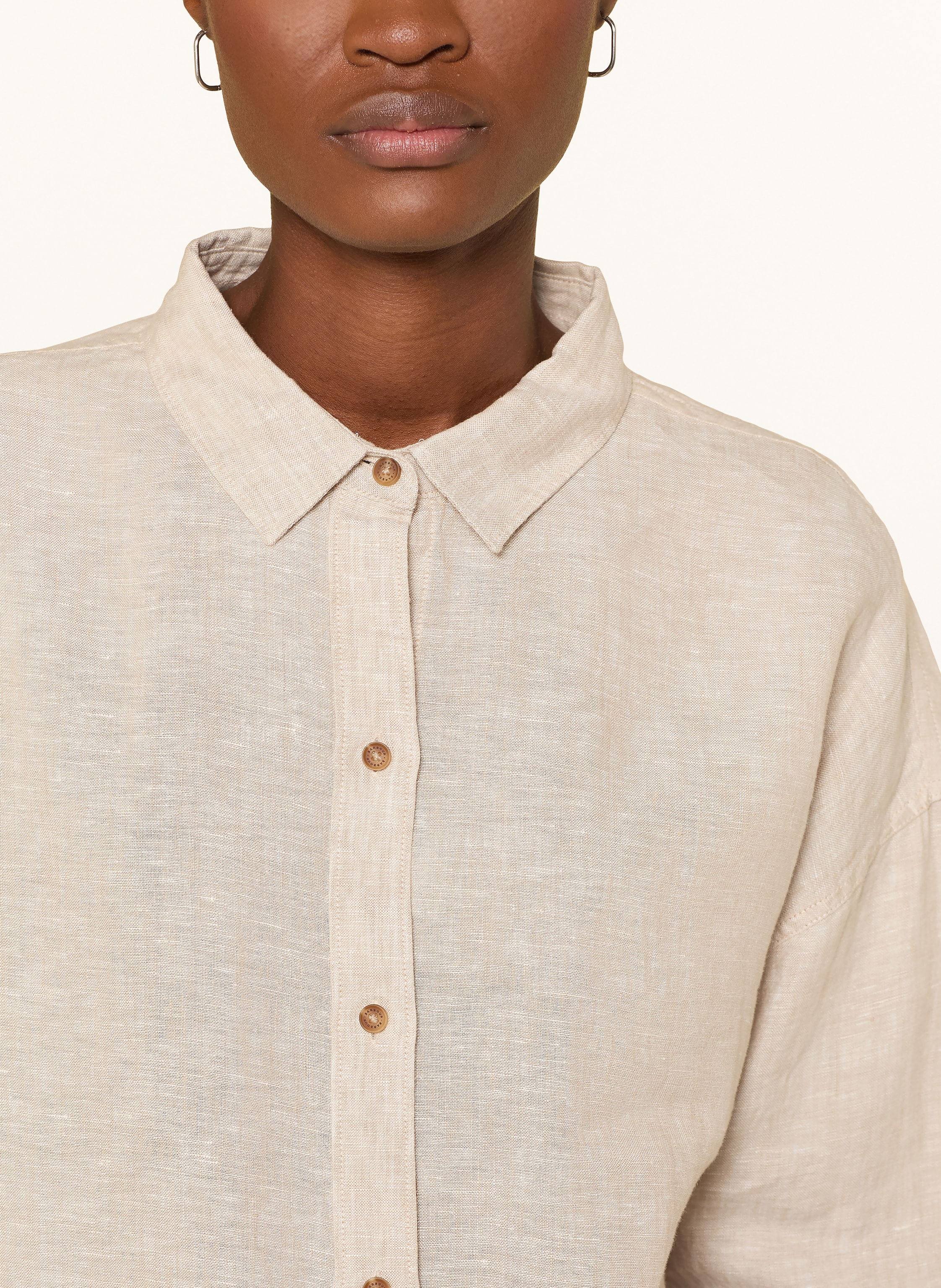 Thumbnail - Barbour Hemdbluse Hampton Aus Leinen beige