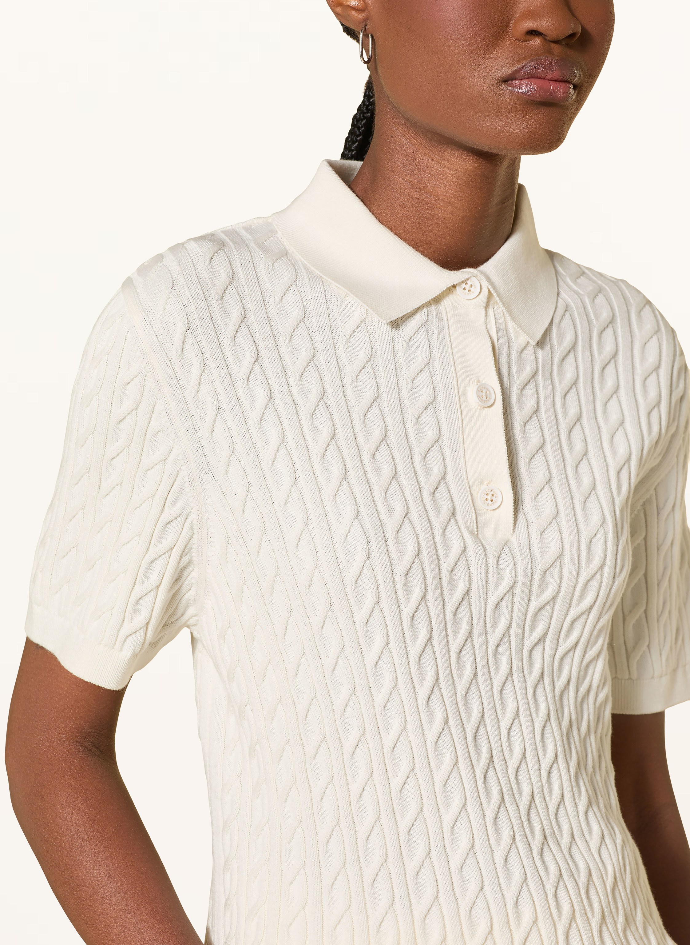 Thumbnail - Barbour Strick-Poloshirt weiss