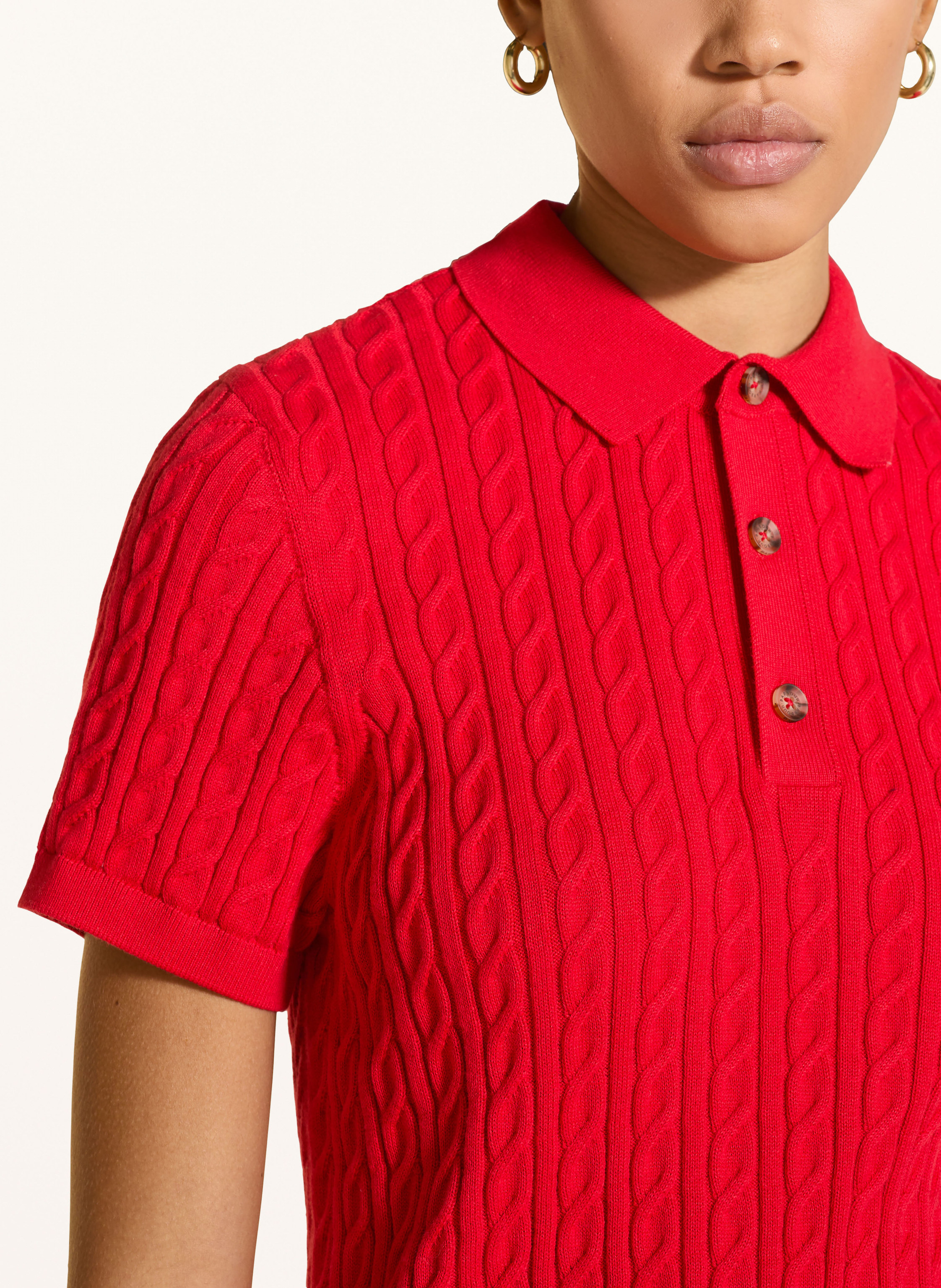 Thumbnail - Barbour Strick-Poloshirt rot