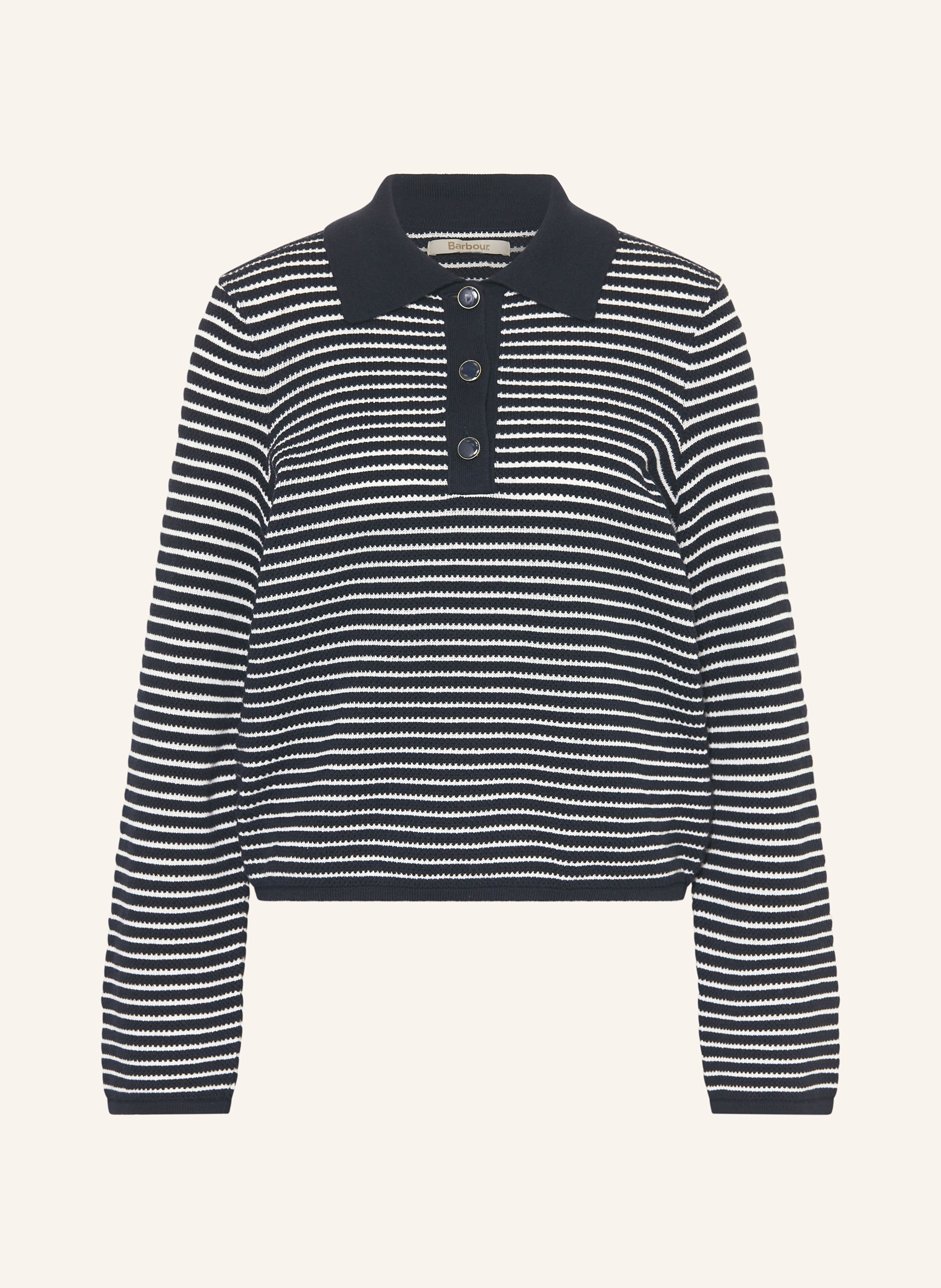 Barbour Strick-Poloshirt Inez blau