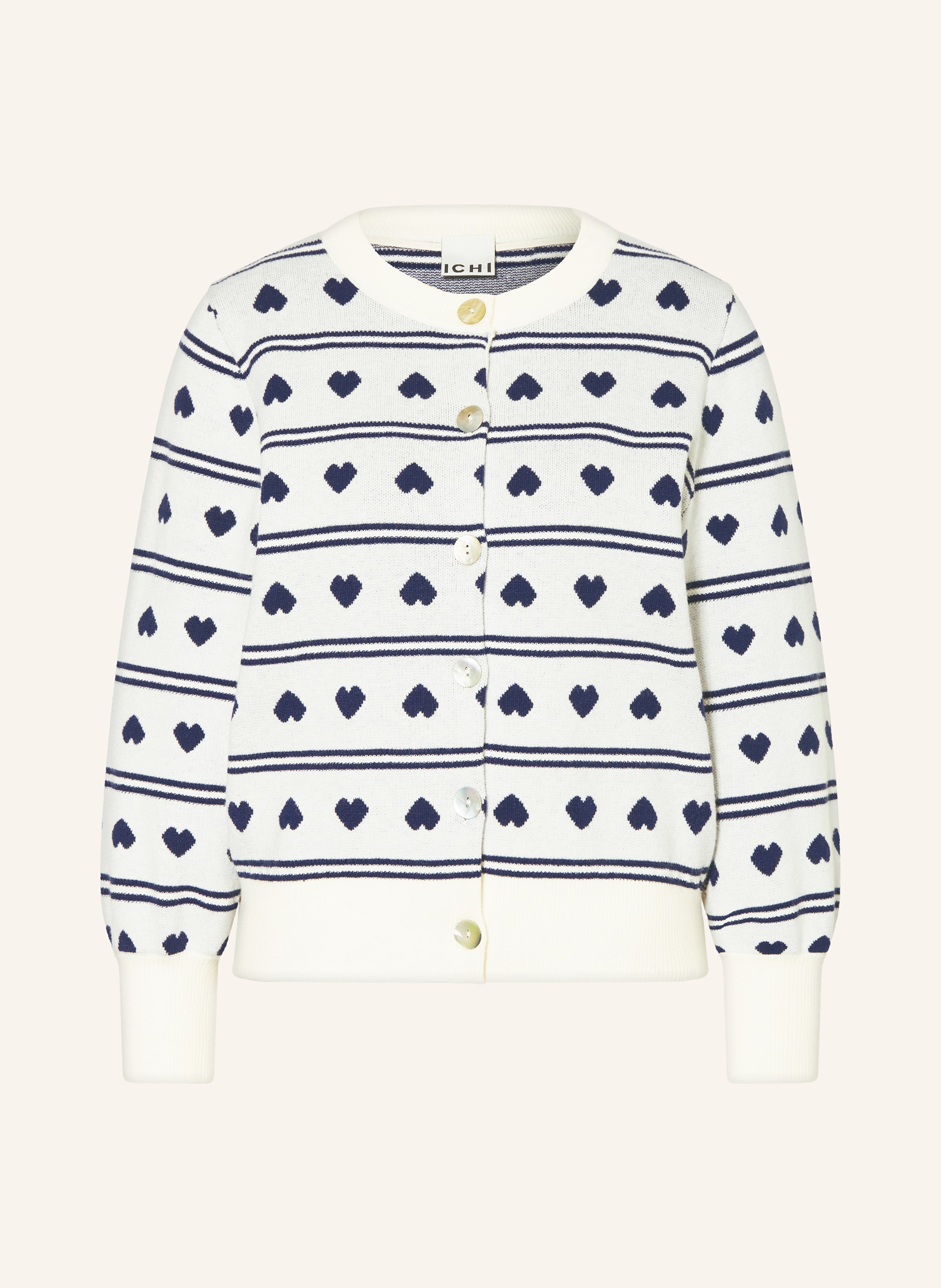 Ichi Strickjacke Ihbrielle blau