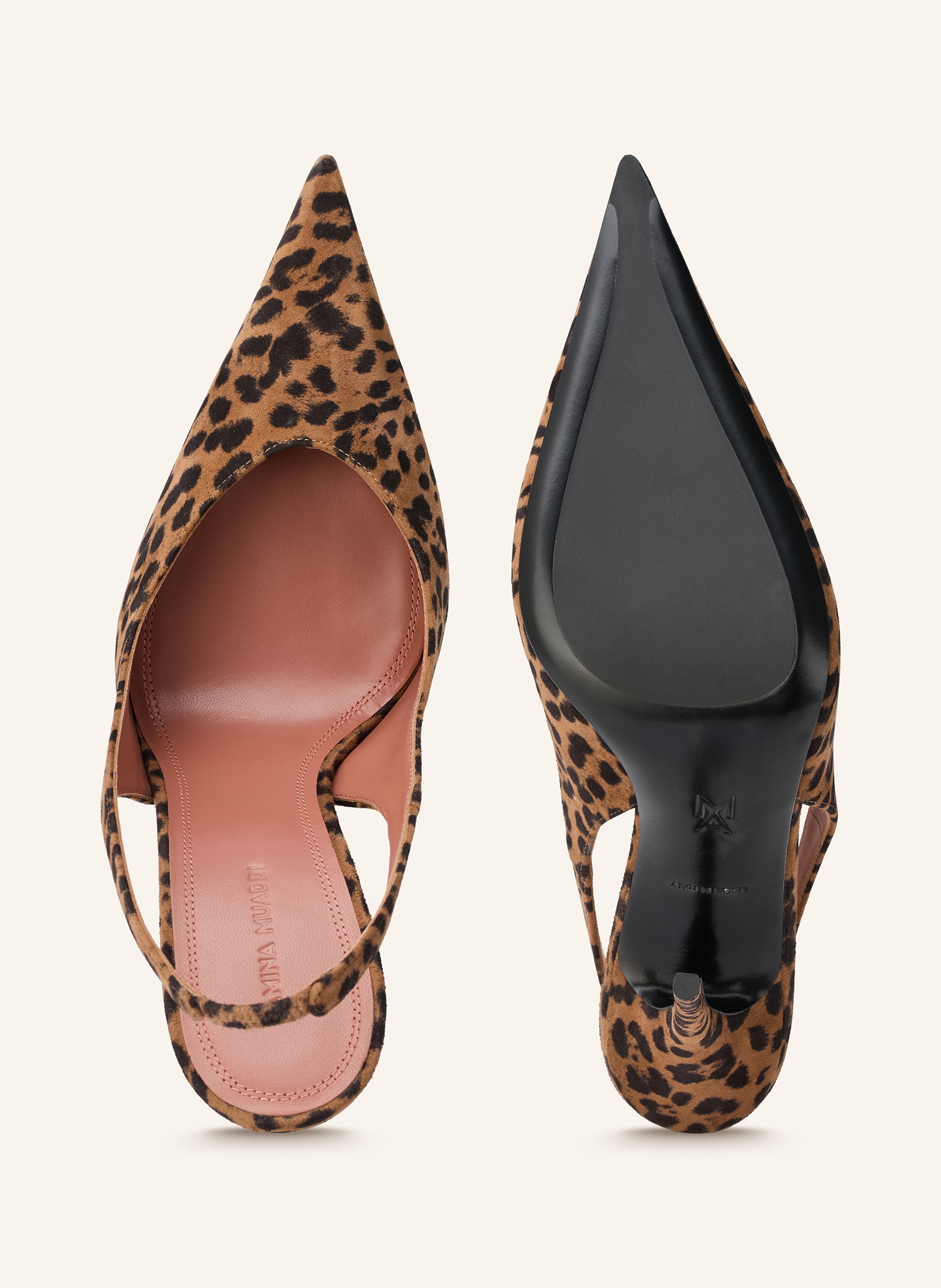Thumbnail - Amina Muaddi Slingpumps Anok braun