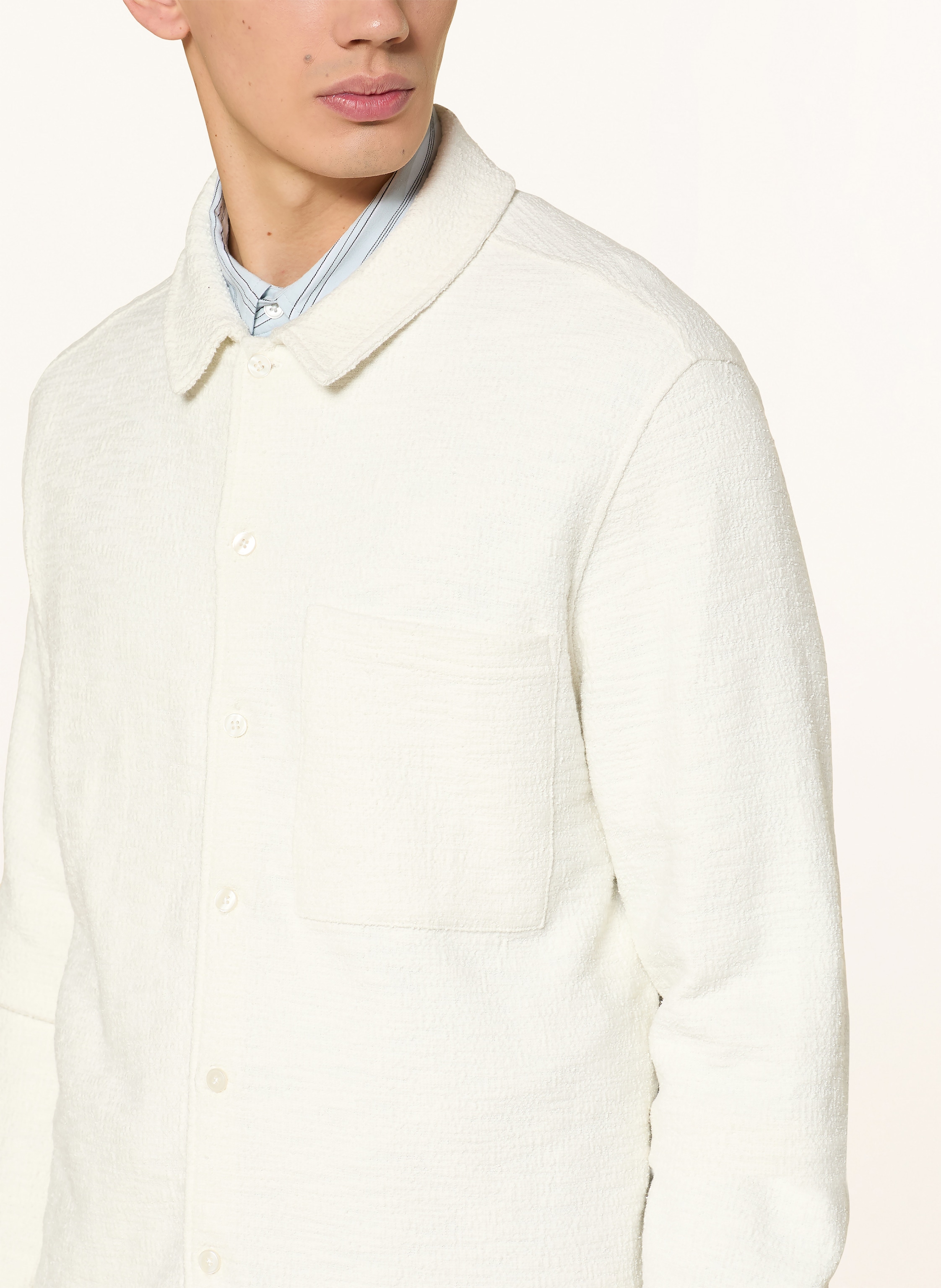 Thumbnail - Samsøe  Samsøe Bouclé-Overshirt Sakore weiss