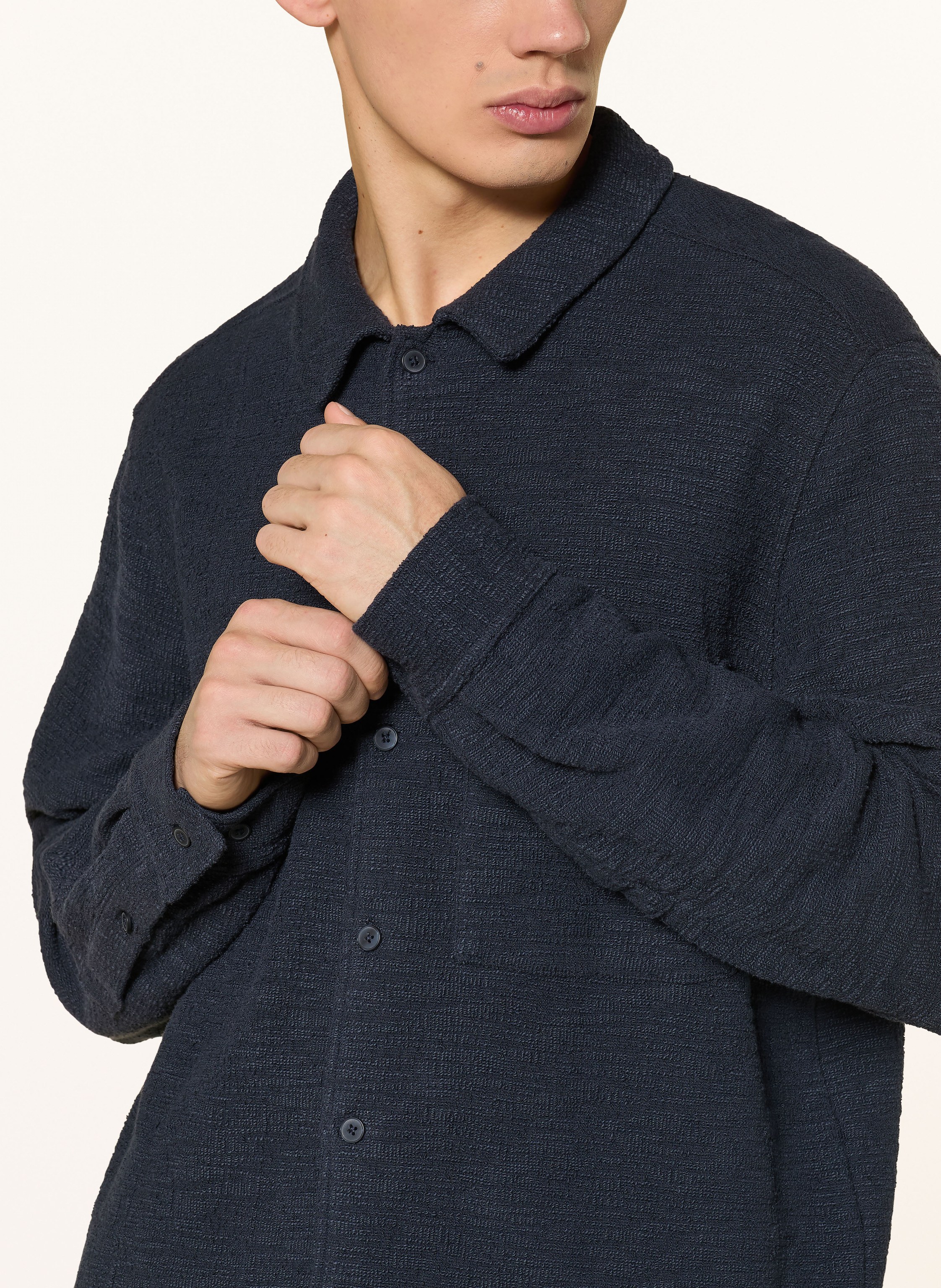 Thumbnail - Samsøe  Samsøe Bouclé-Overshirt Sakore blau