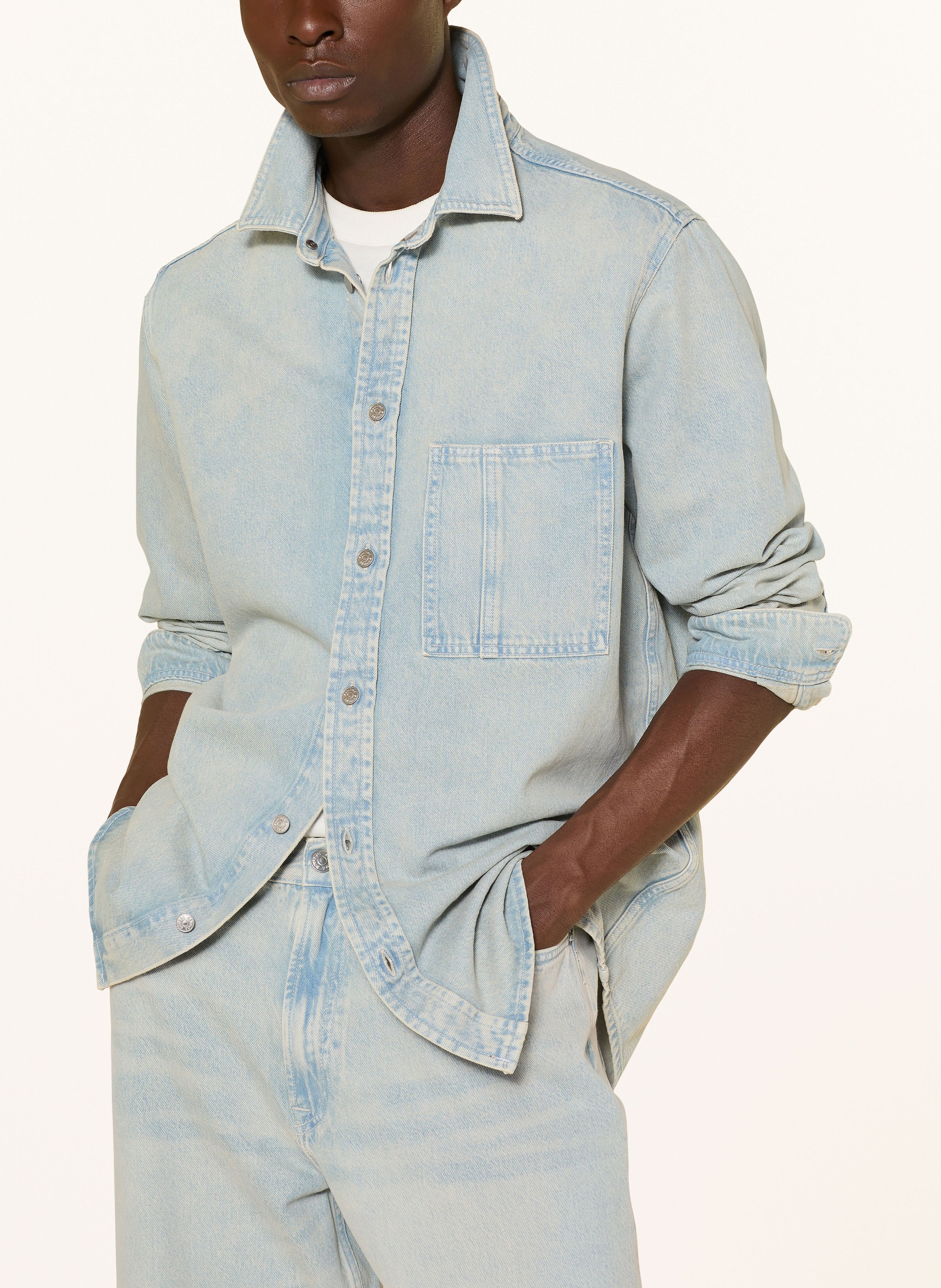 Thumbnail - Samsøe  Samsøe Jeanshemd Sadamon Comfort Fit blau