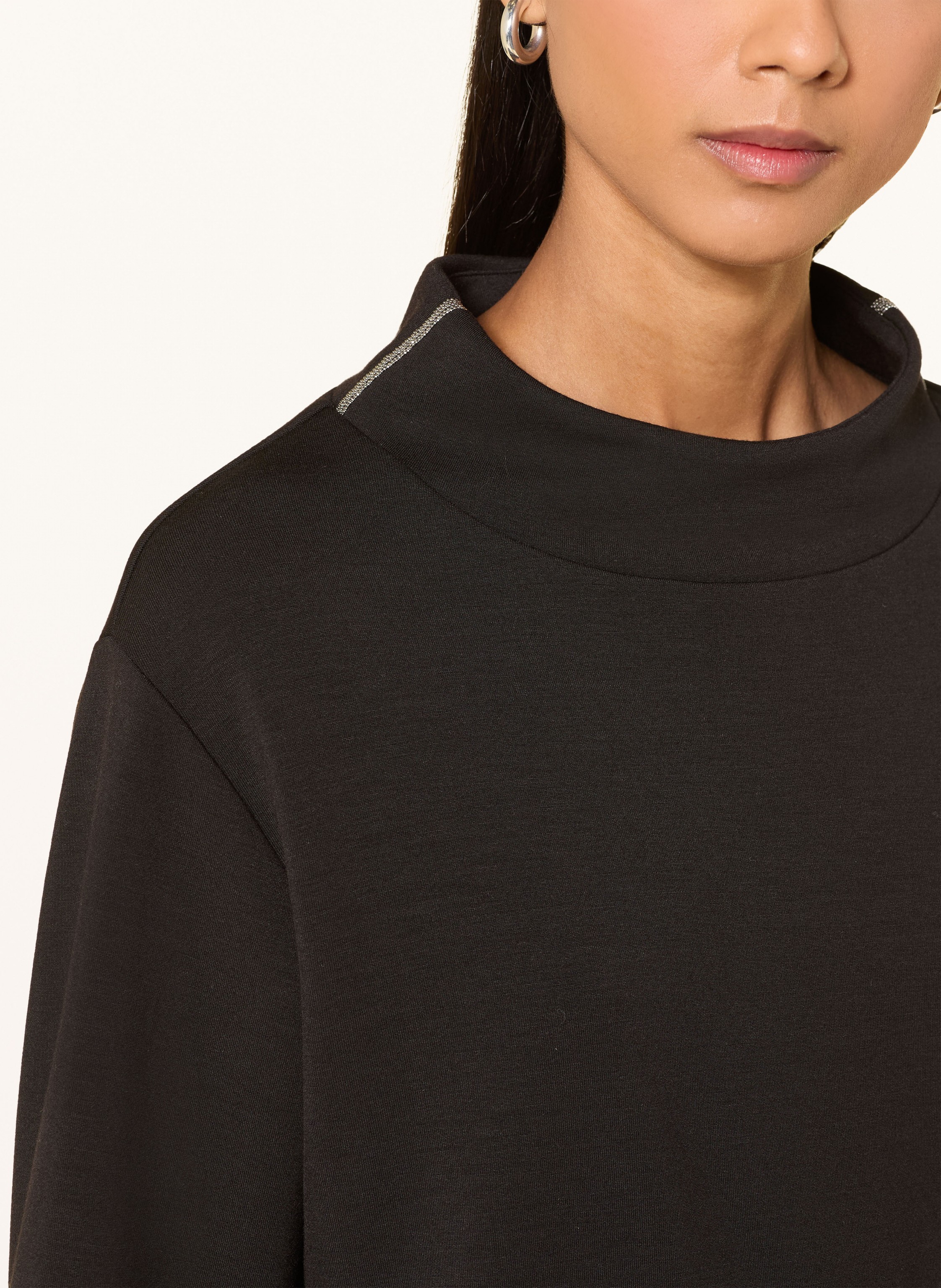 Thumbnail - Monari Sweatshirt Mit Schmuckperlen schwarz