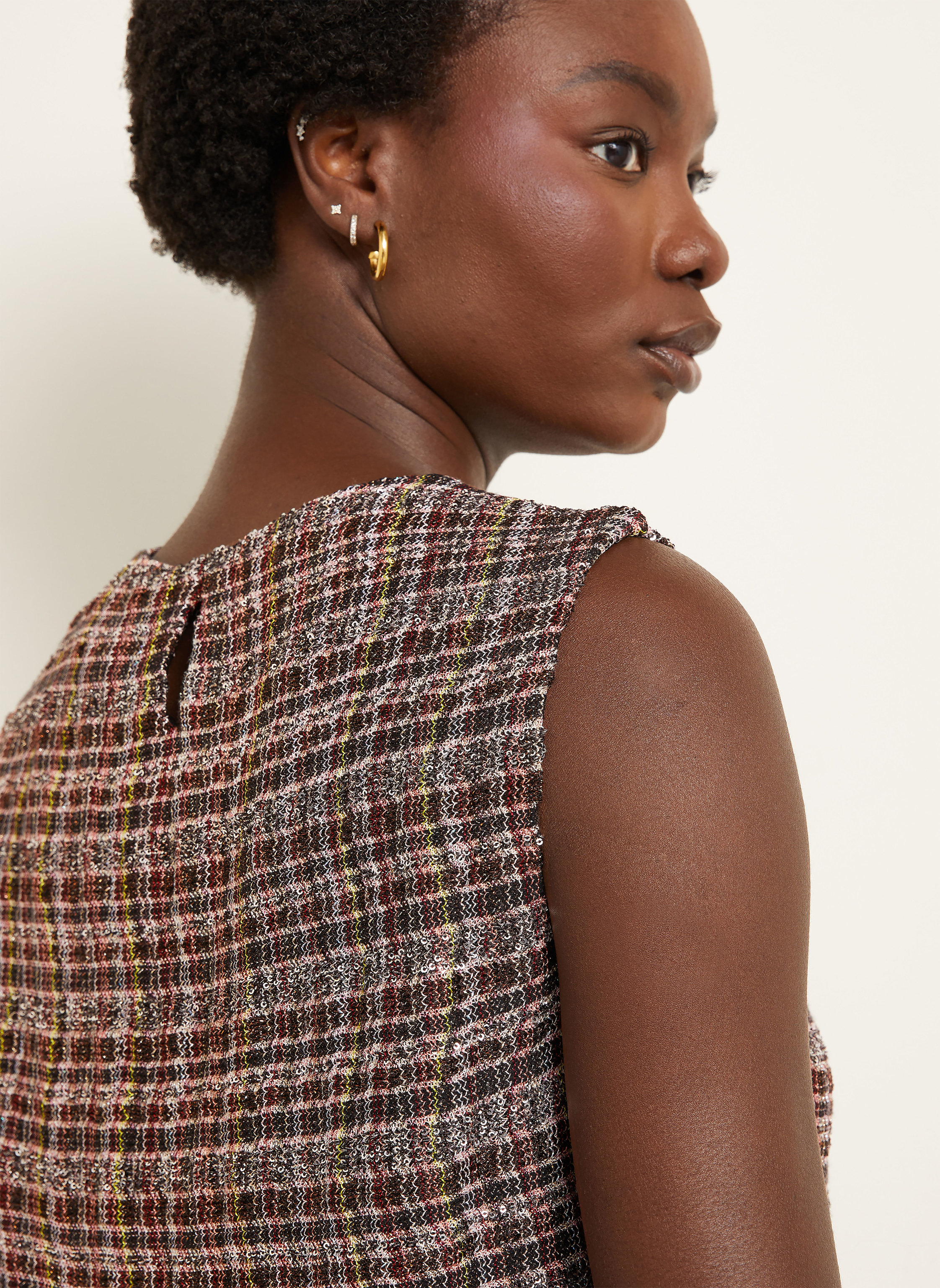 Thumbnail - Missoni Kleid Mit Pailletten Und Glitzergarn braun