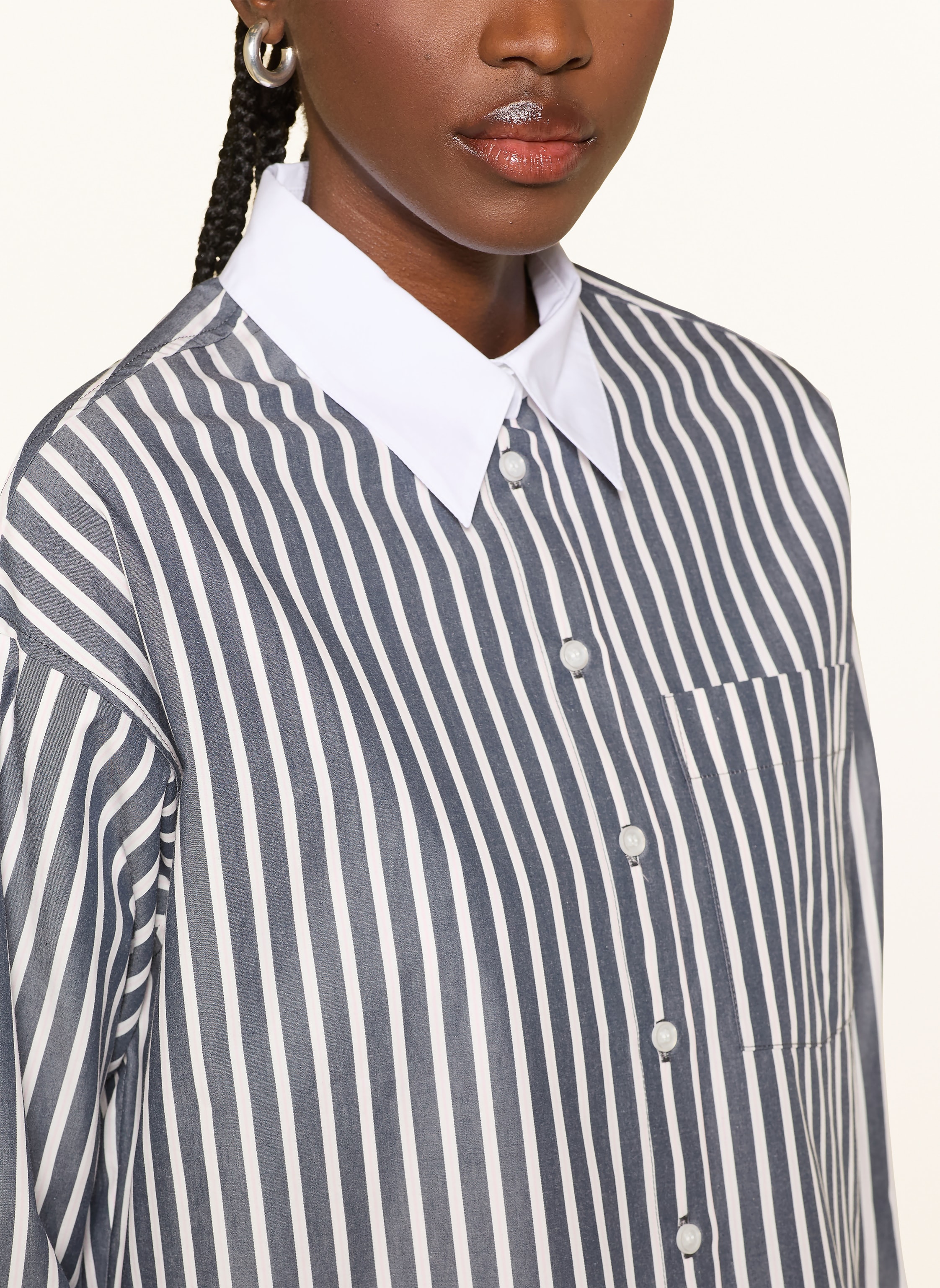 Thumbnail - Mrs & Hugs Hemdbluse blau