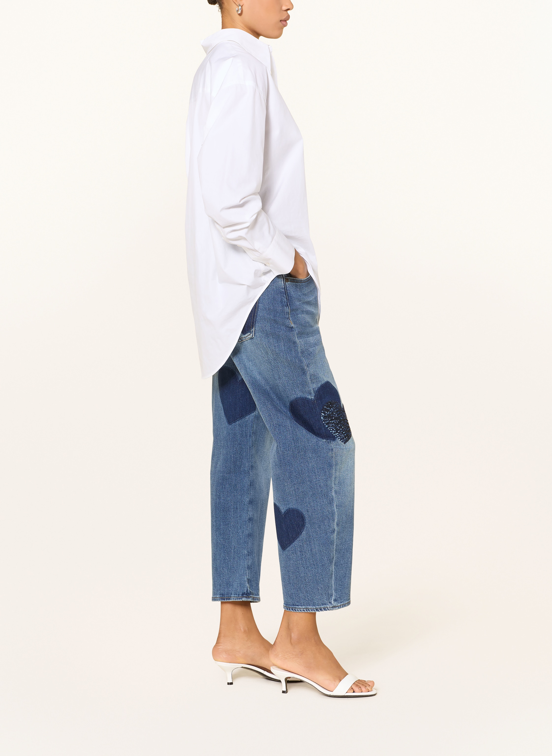 Thumbnail - Elias Rumelis Barrel Jeans Yoana Mit Pailletten blau