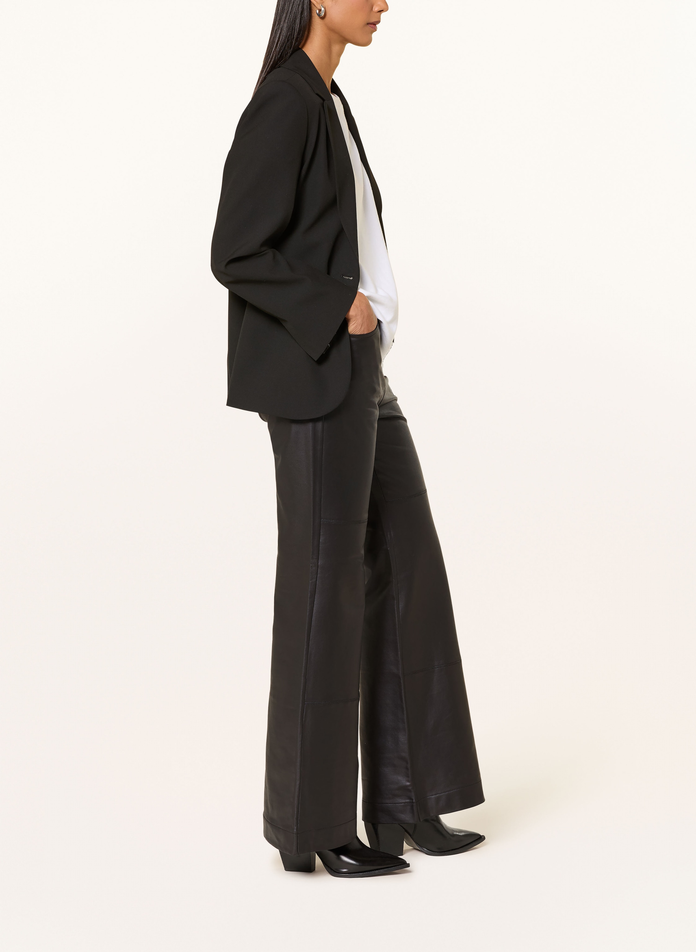 Thumbnail - Monari Hose In Lederoptik schwarz