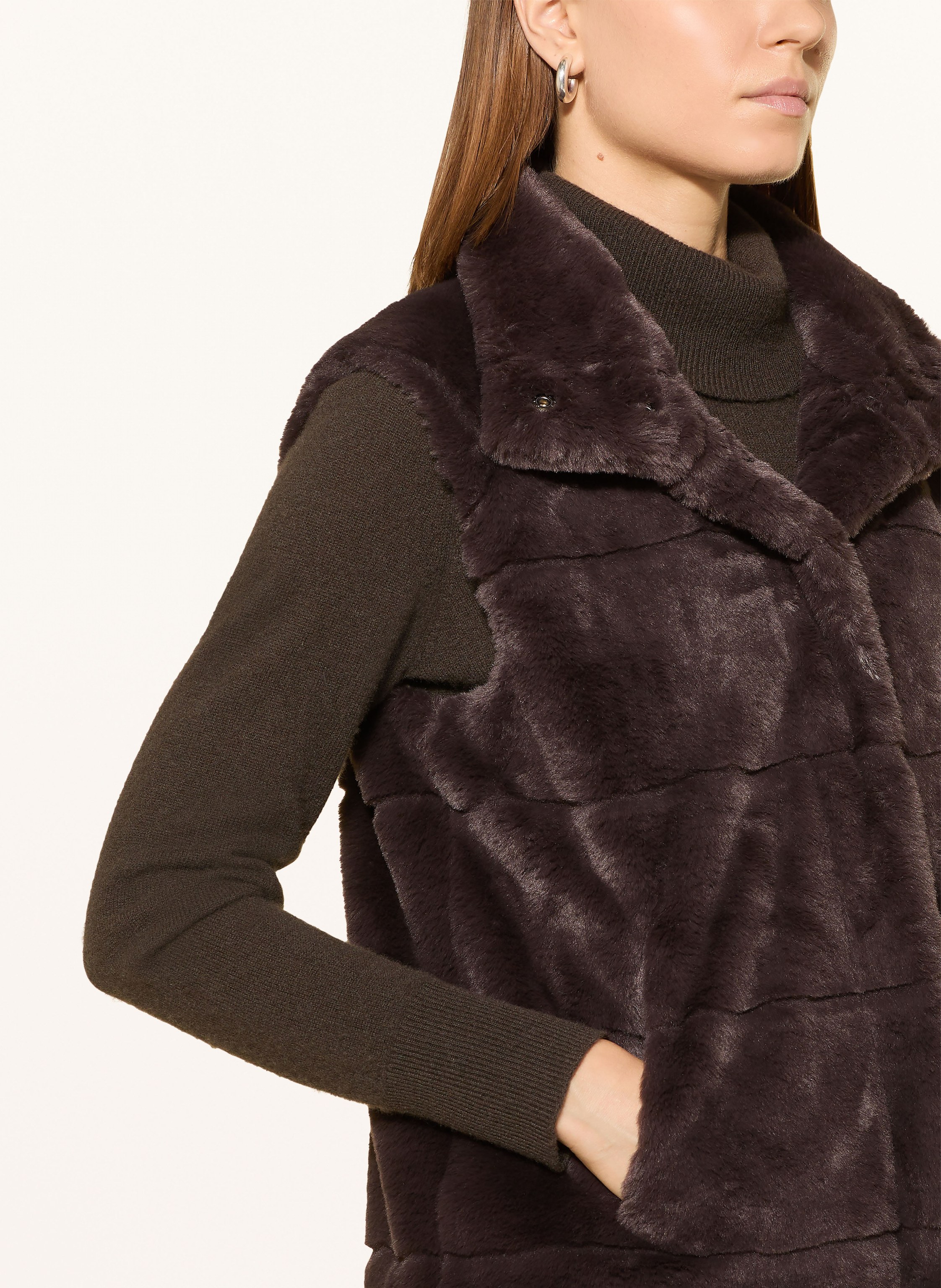 Thumbnail - Monari Kunstfell-Weste braun