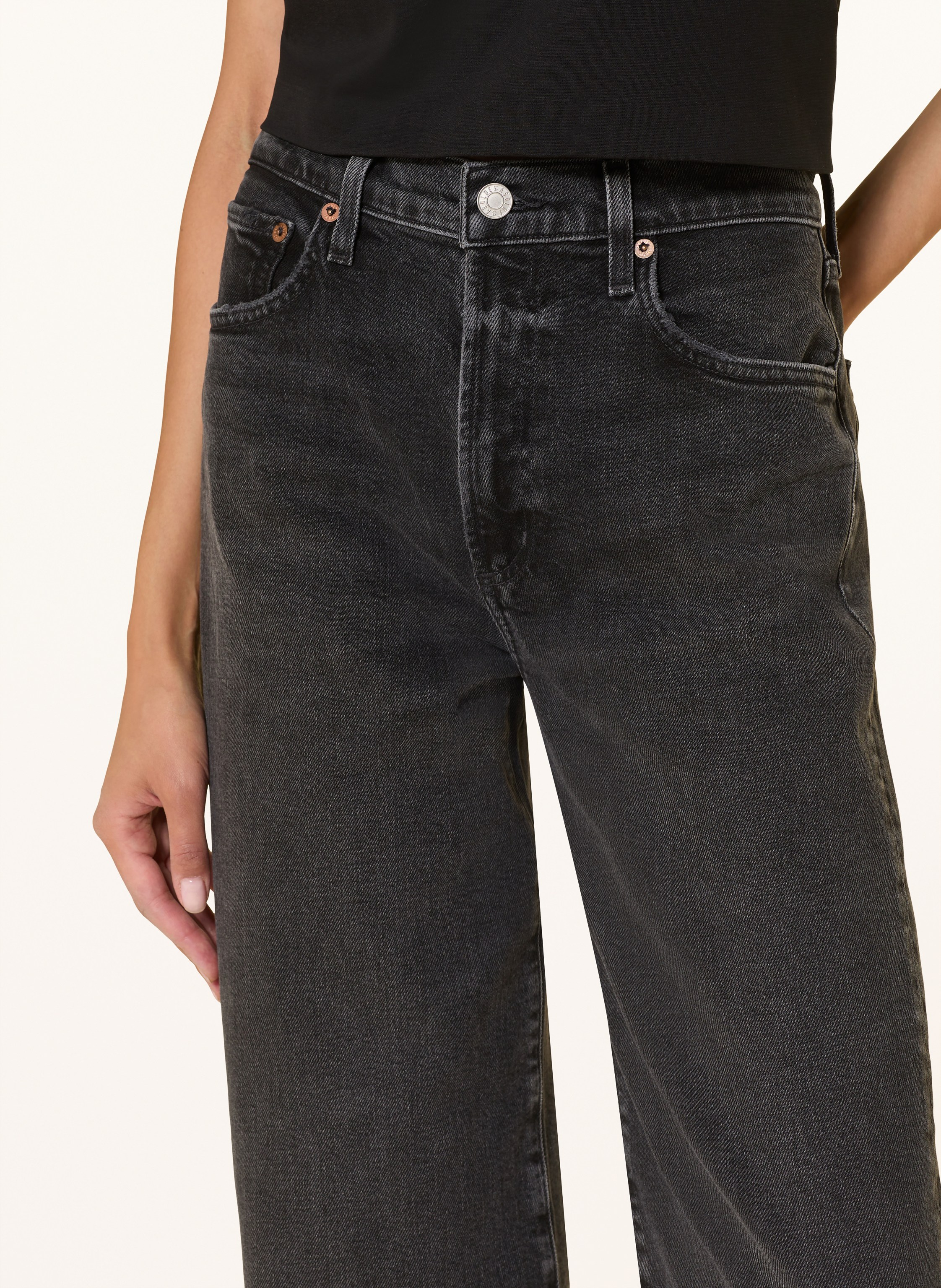 Thumbnail - Agolde Straight Jeans Harper schwarz