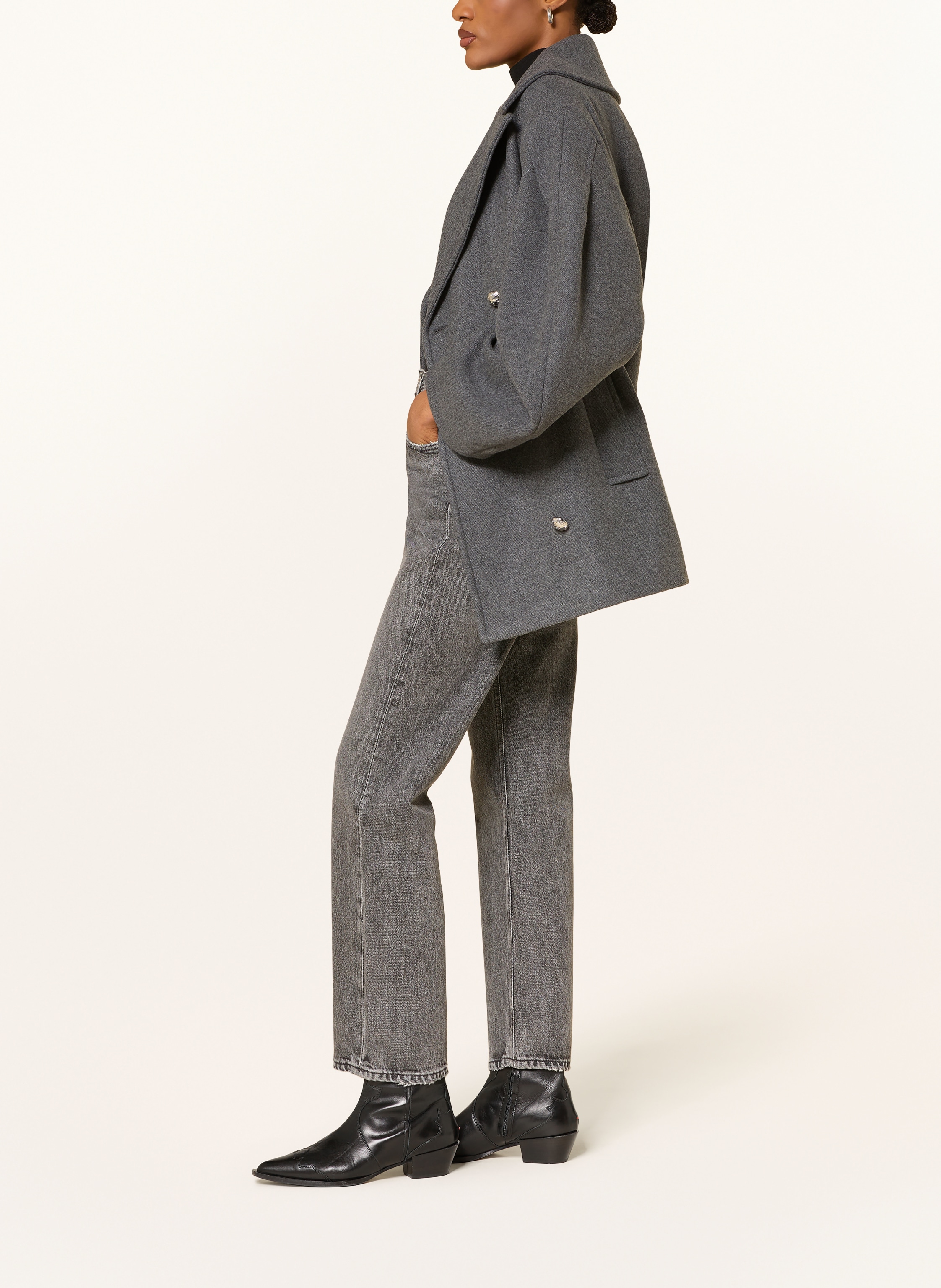 Thumbnail - Agolde Straight Jeans 90's Pinch grau