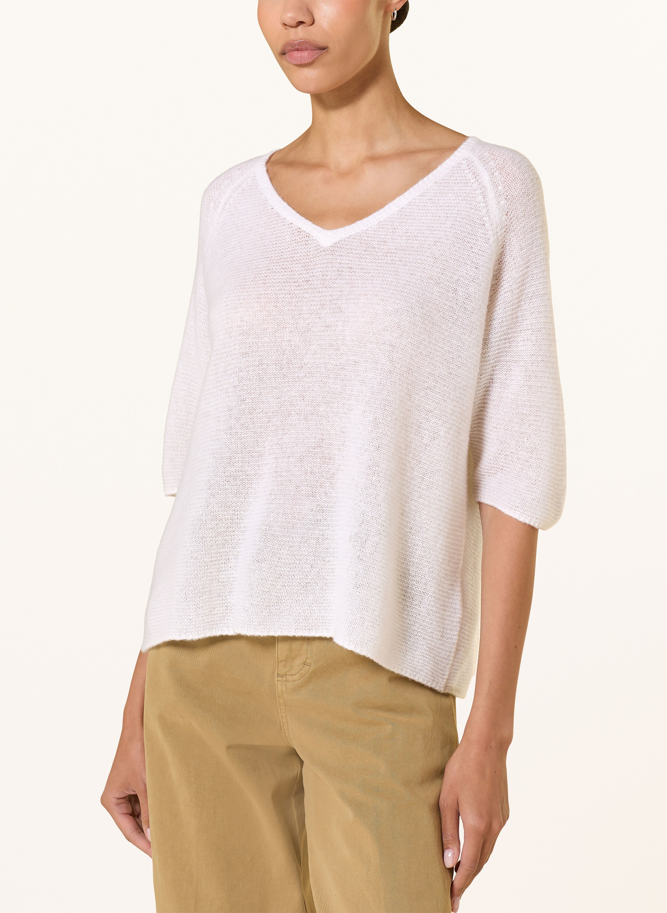 Thumbnail - (The Mercer) N.Y. Pullover Mit Cashmere Und 3/4-Arm weiss