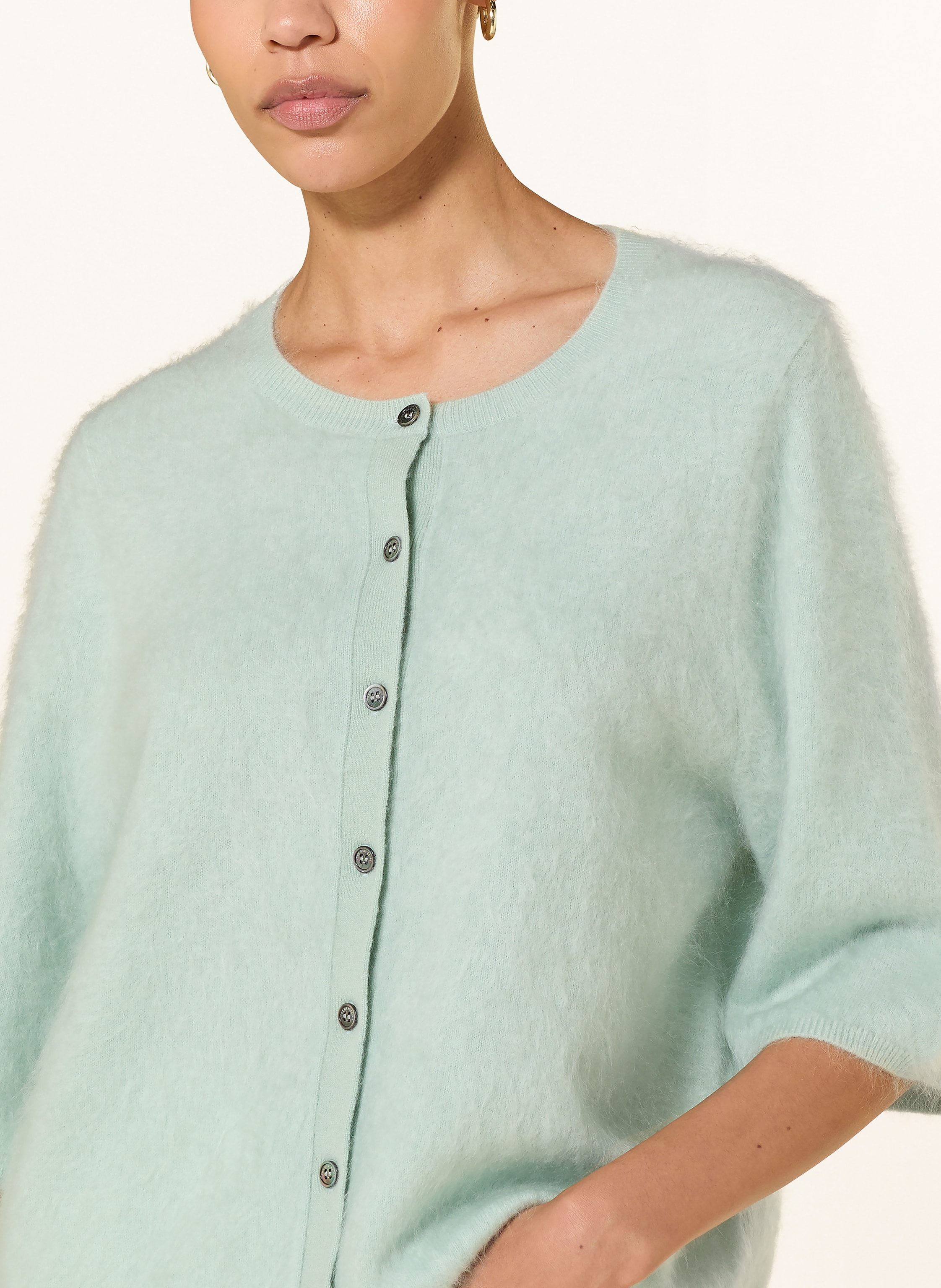 Thumbnail - (The Mercer) N.Y. Strickjacke Aus Cashmere Mit 3/4-Arm gruen