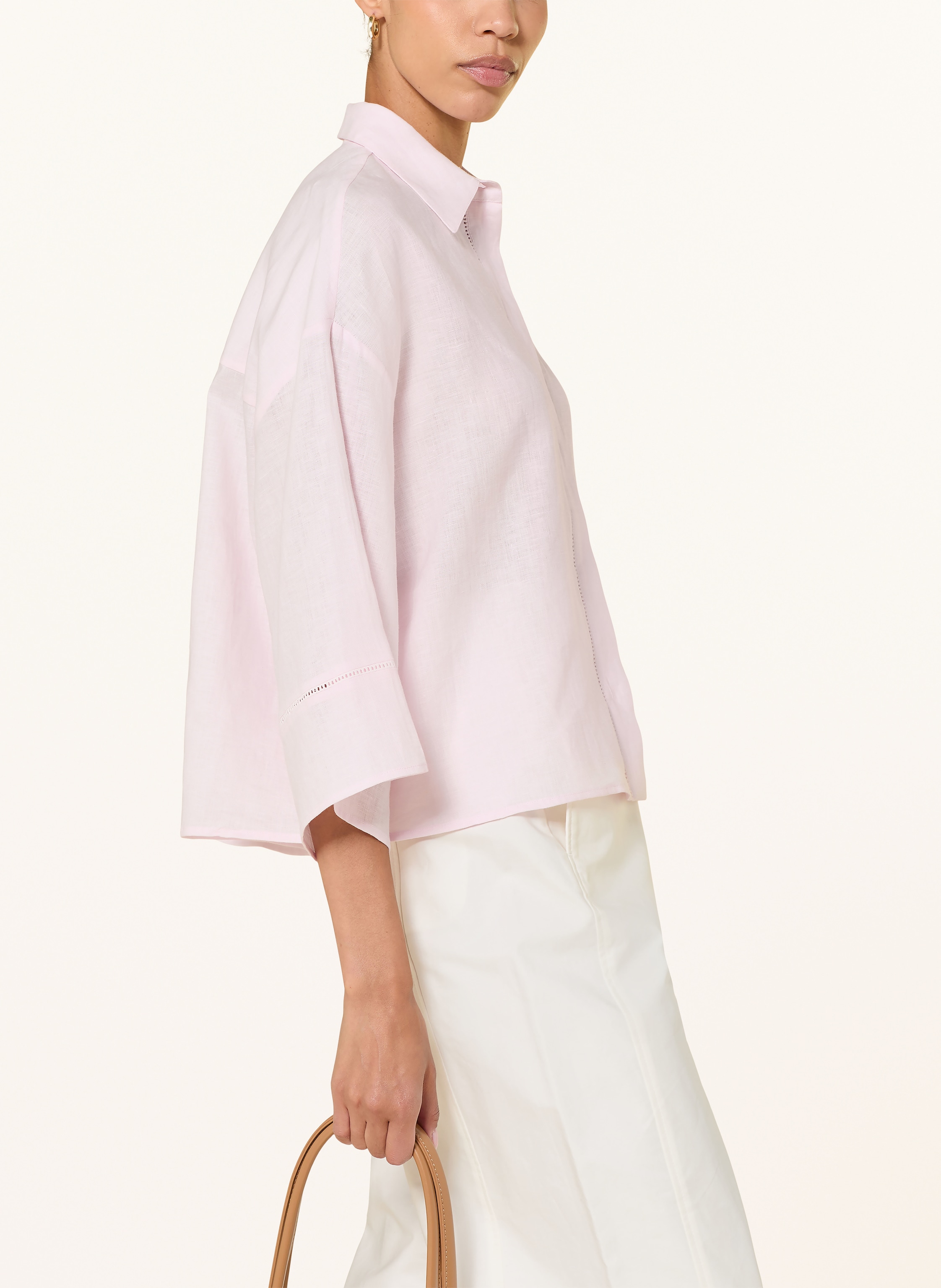 Thumbnail - (The Mercer) N.Y. Hemdbluse Aus Leinen Mit 3/4-Arm rosa