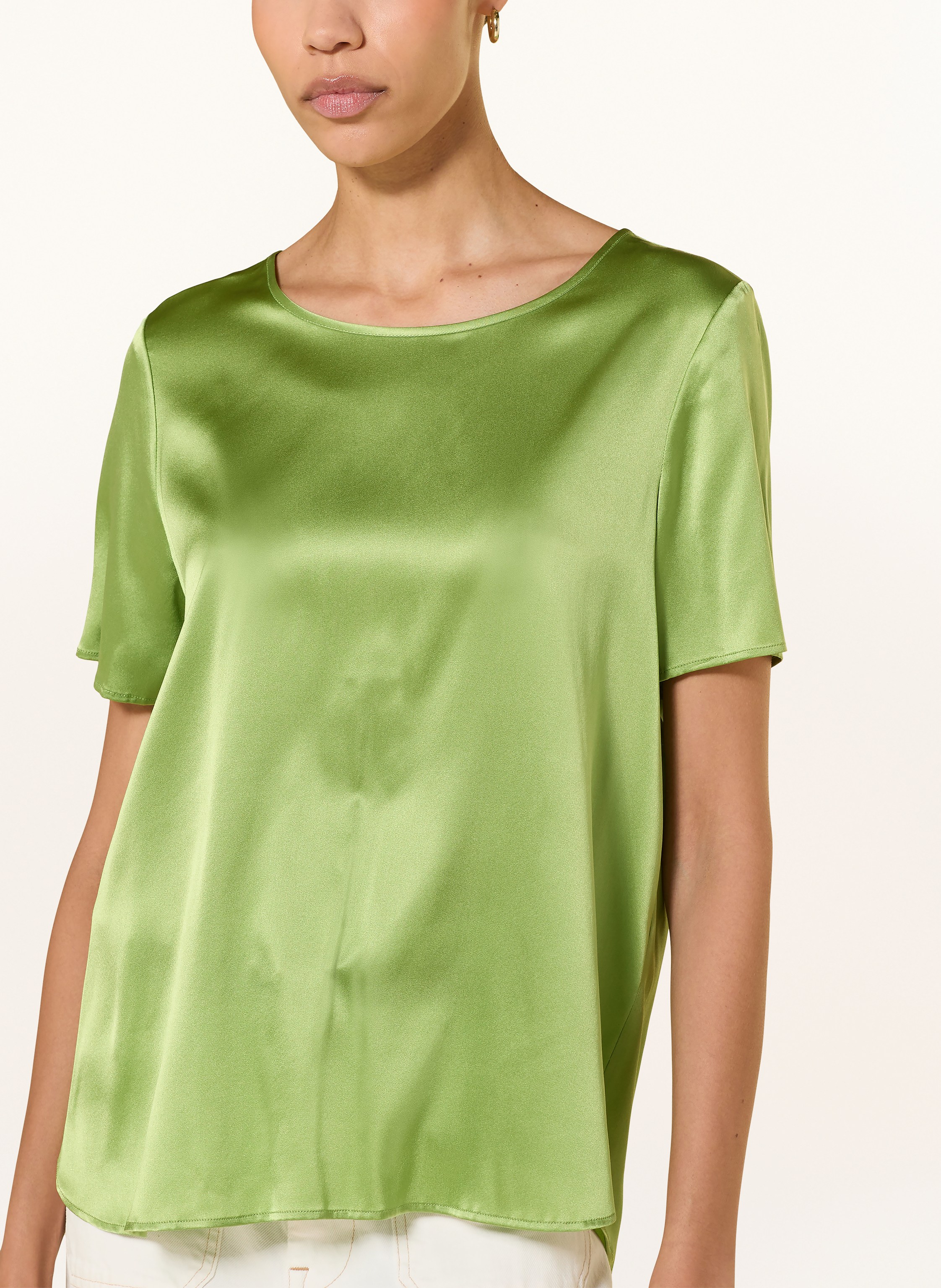 Thumbnail - (The Mercer) N.Y. Blusentop Aus Seide gruen