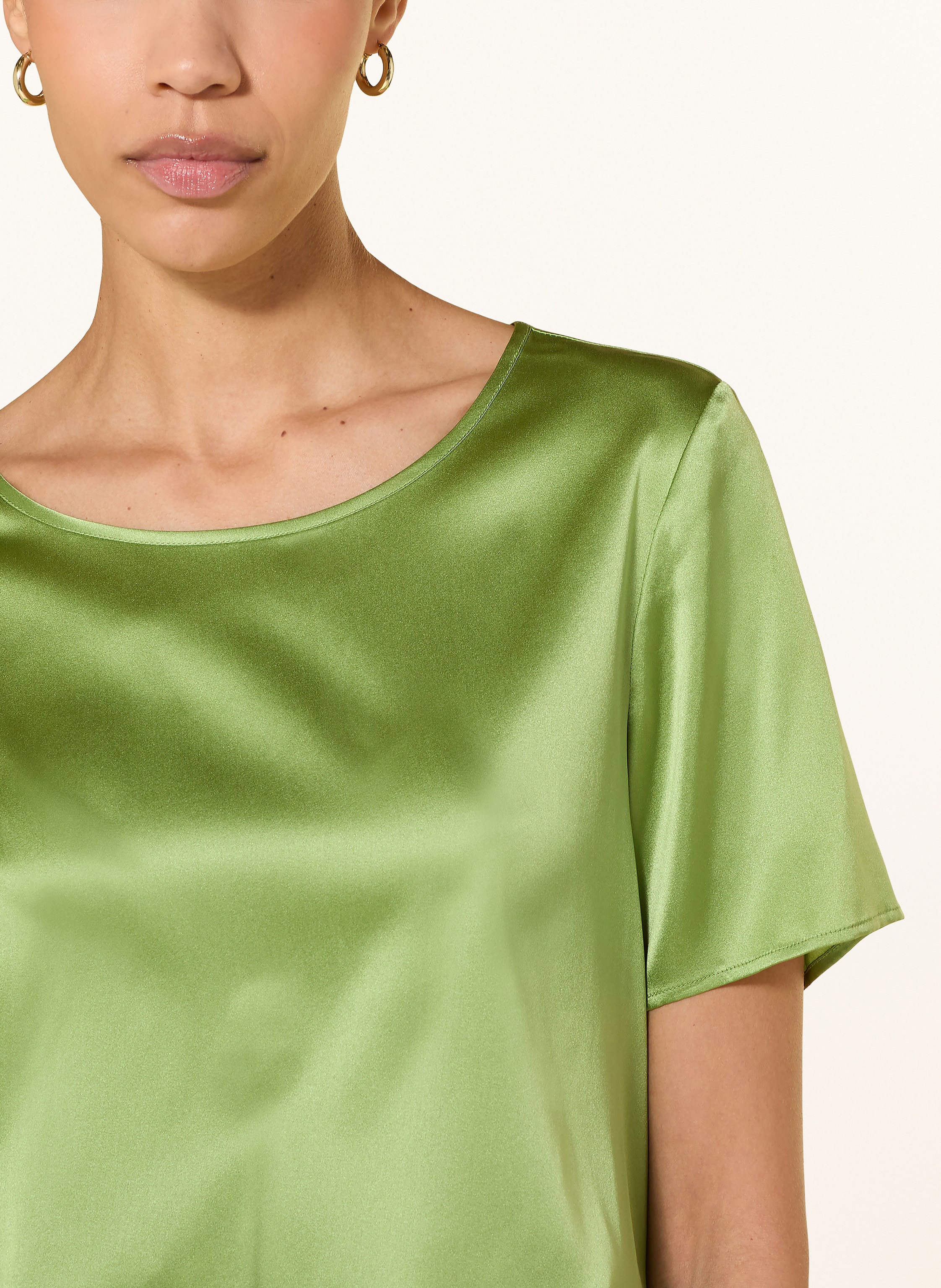 Thumbnail - (The Mercer) N.Y. Blusentop Aus Seide gruen