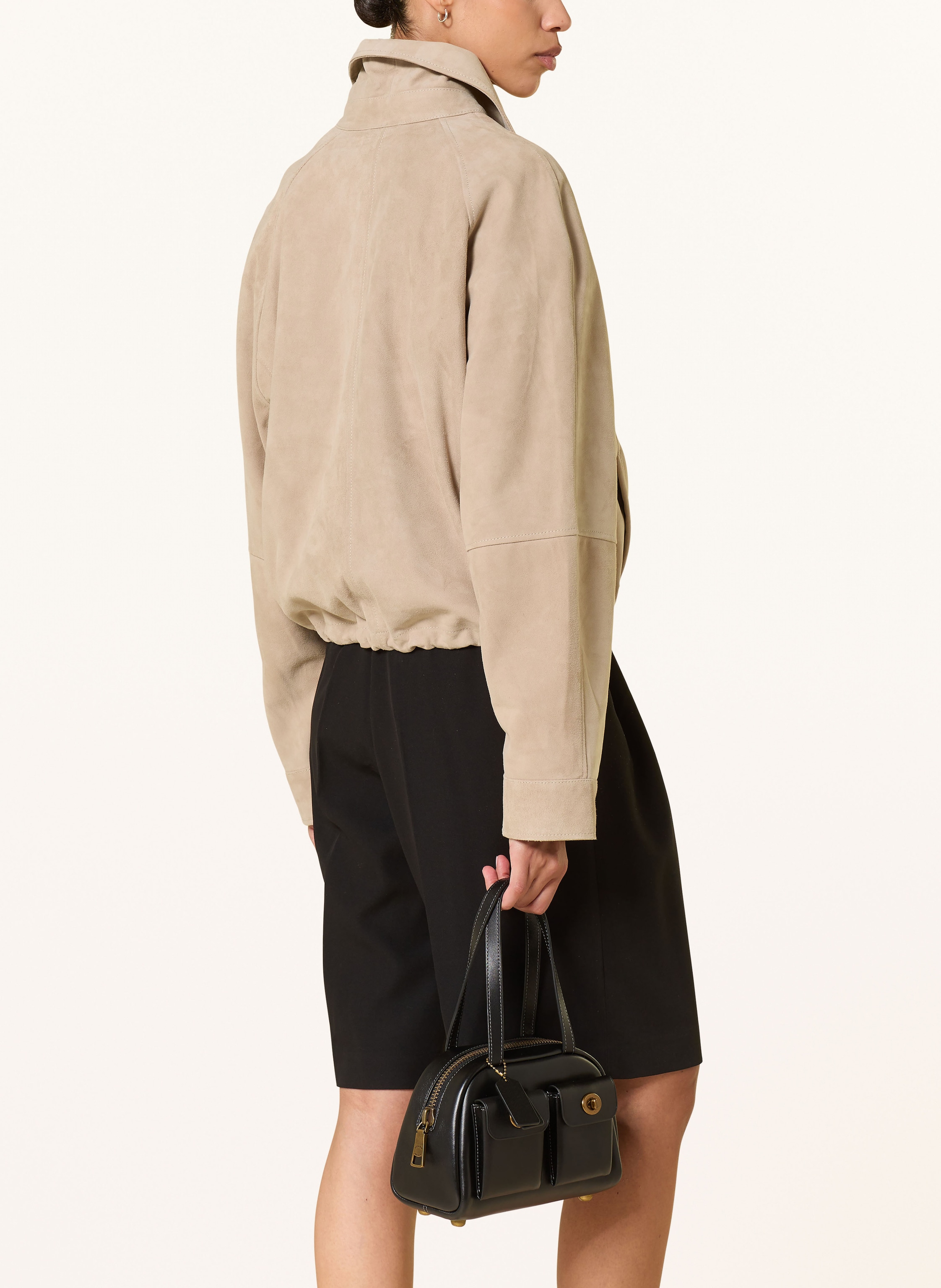 Thumbnail - (The Mercer) N.Y. Lederjacke beige