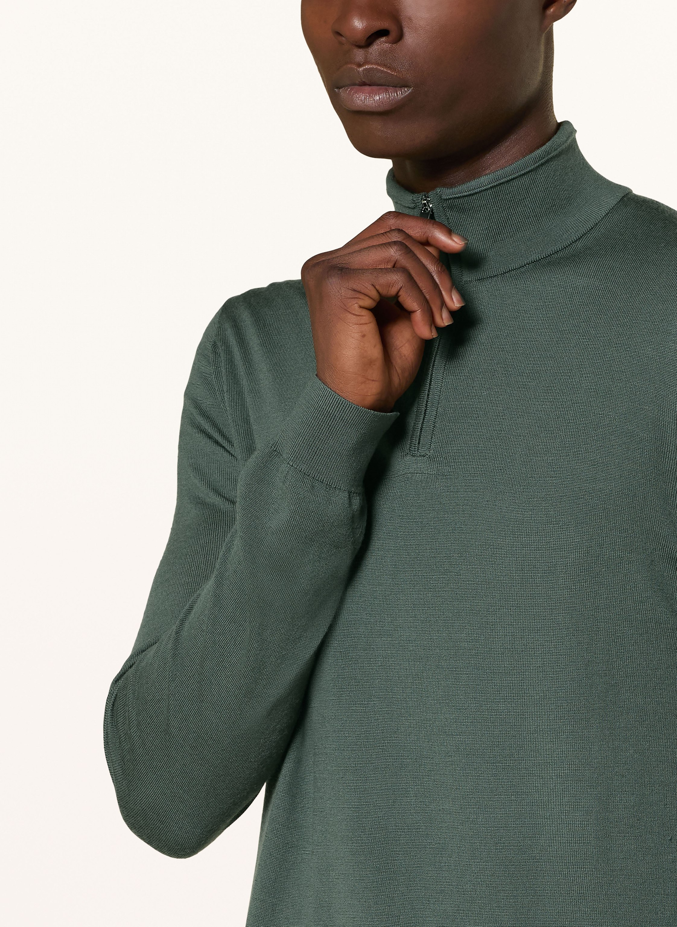 Thumbnail - Reiss Troyer Blackhall Aus Merinowolle gruen