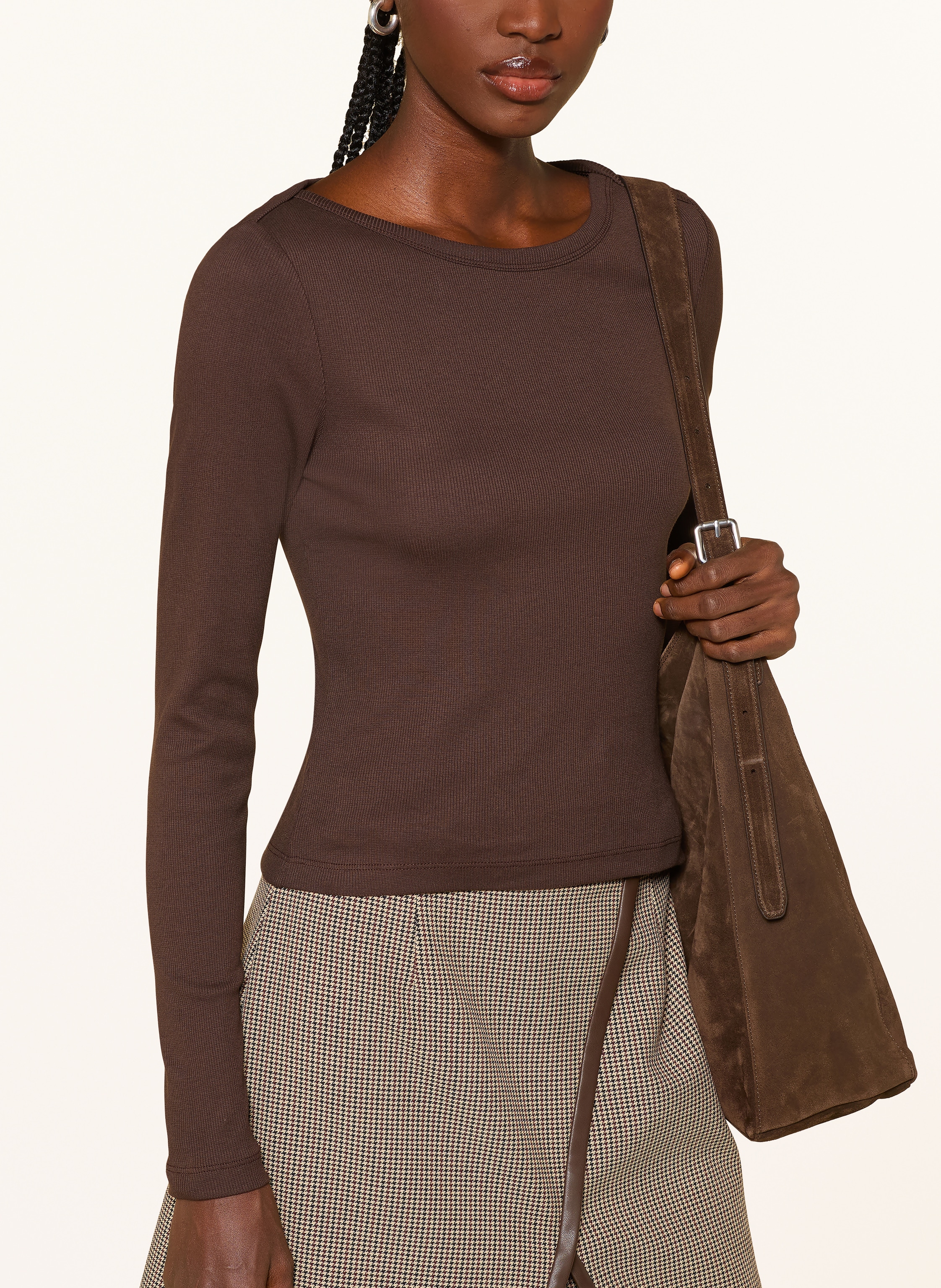 Thumbnail - Mrs & Hugs Longsleeve braun