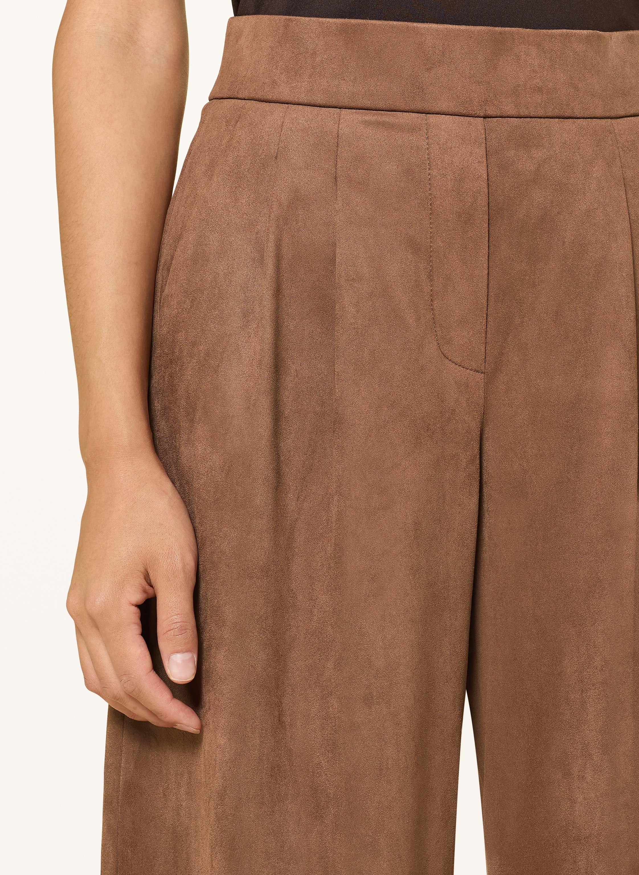 Thumbnail - Raffaello Rossi Culotte Mayla Jogg In Lederoptik braun