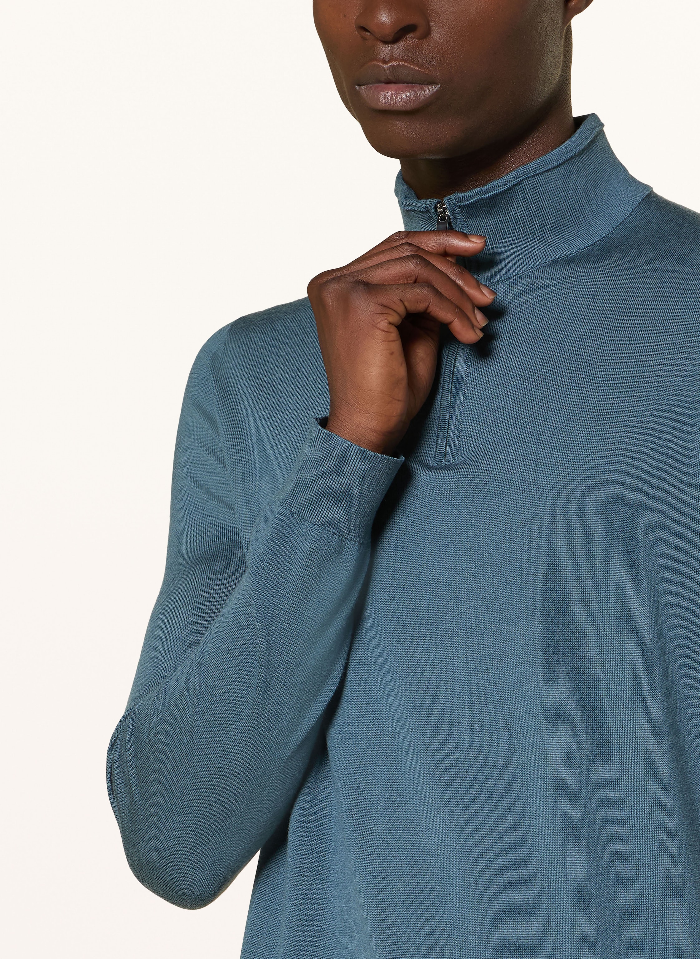 Thumbnail - Reiss Troyer Blackhall Aus Merinowolle blau