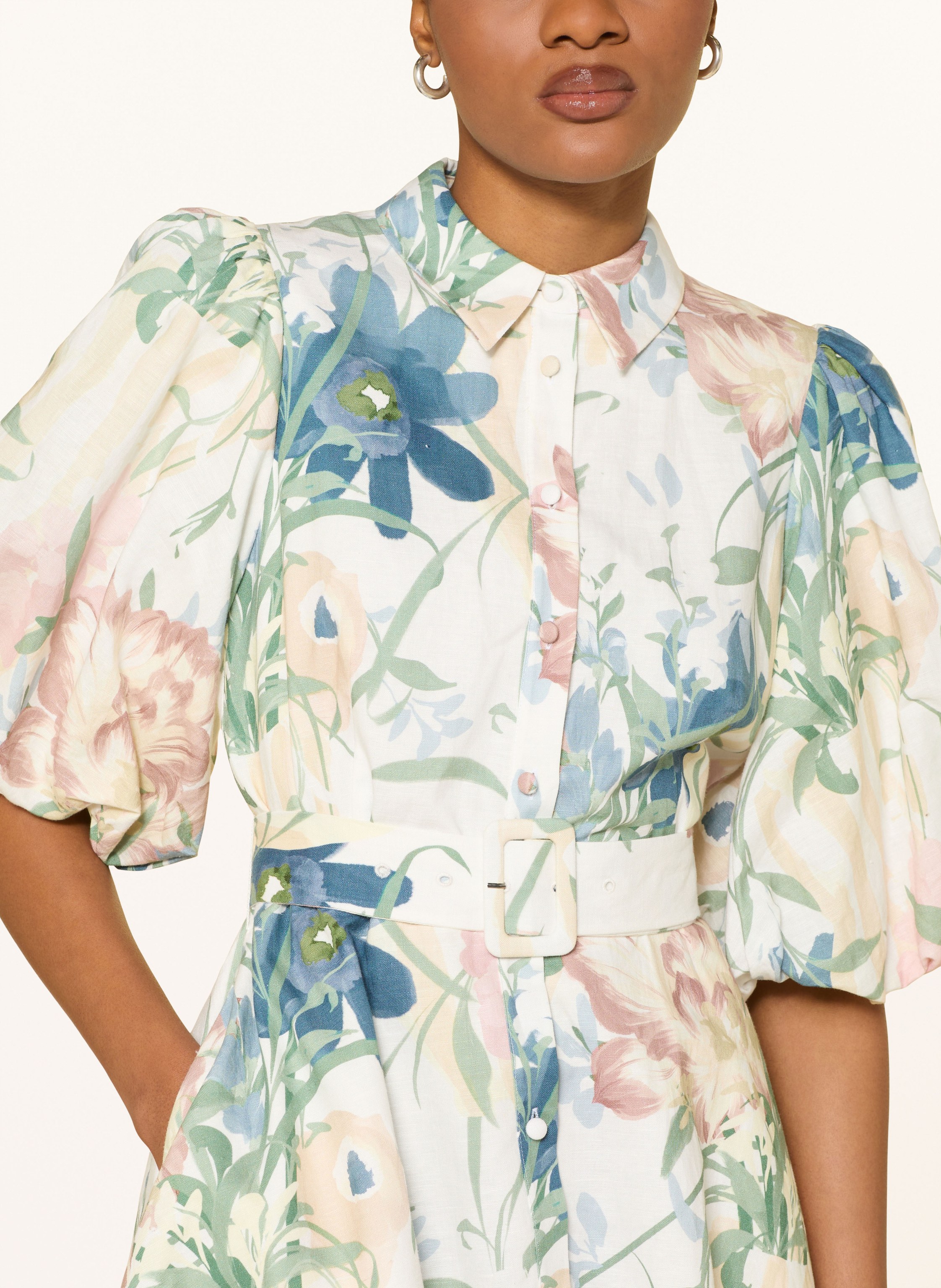 Thumbnail - Ted Baker Hemdblusenkleid Olliiv Mit Leinen weiss