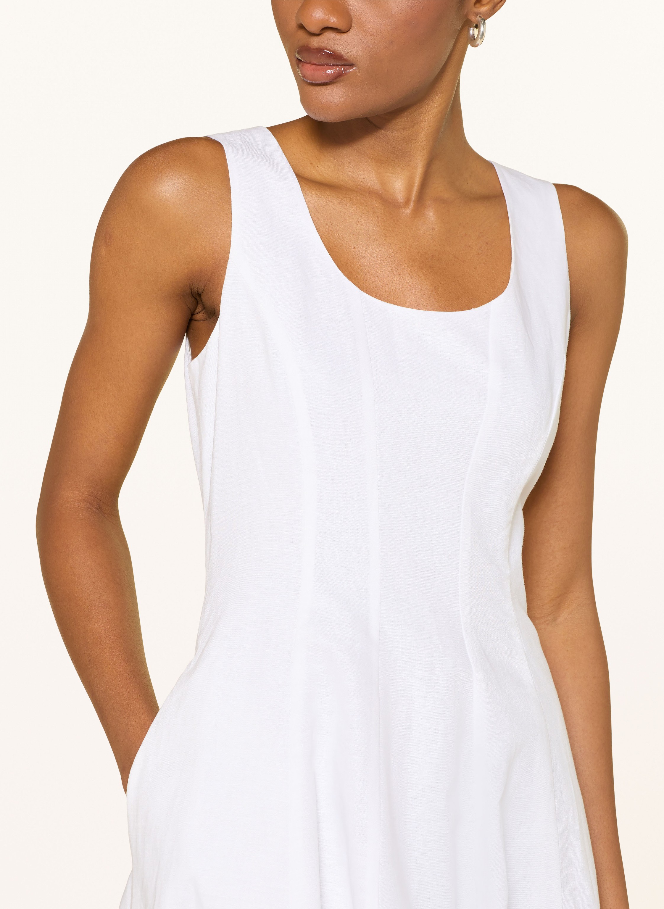 Thumbnail - Ted Baker Kleid Addisa Mit Leinen weiss