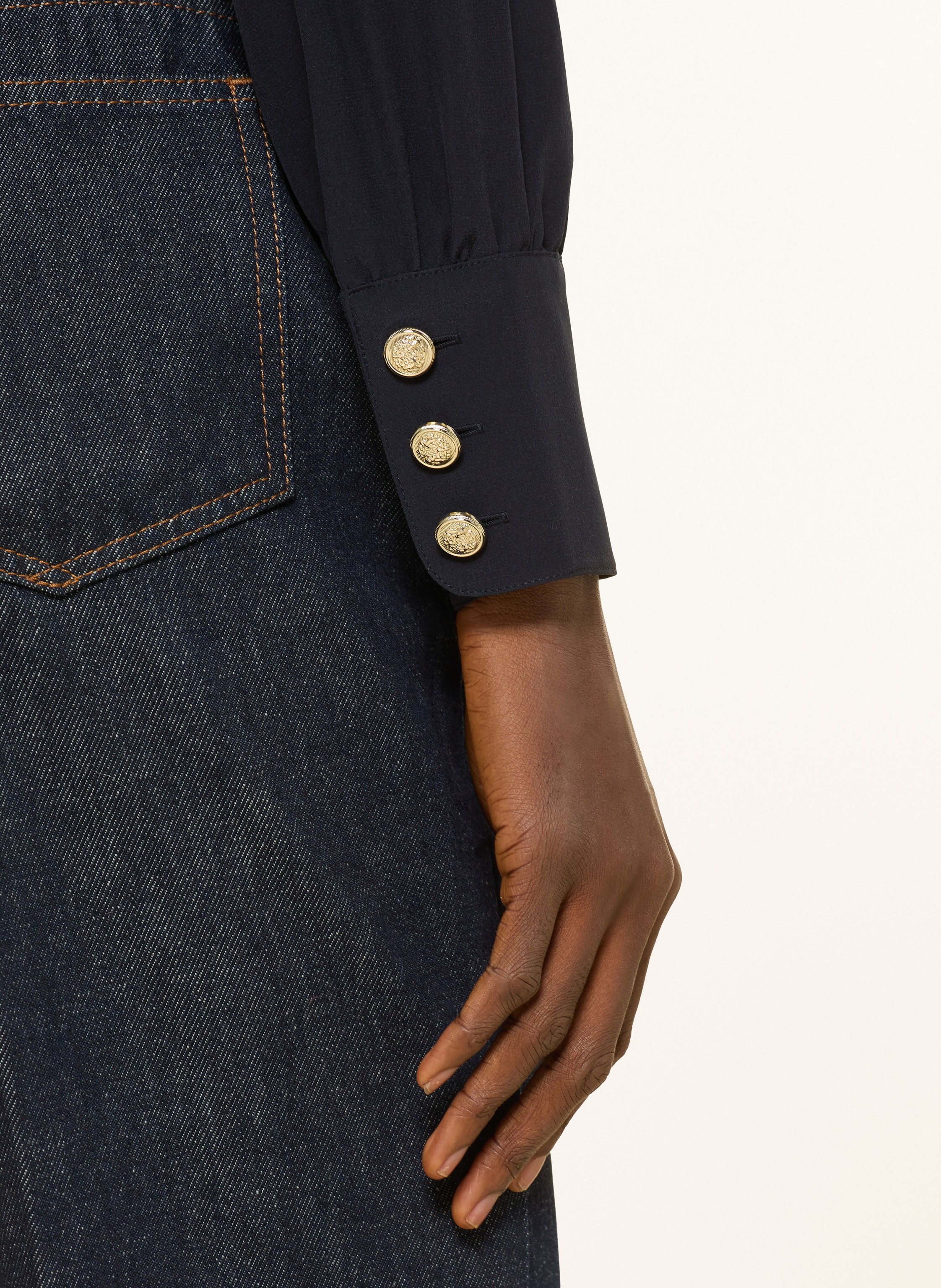 Thumbnail - Reiss Hemdbluse Gianna Aus Seide blau