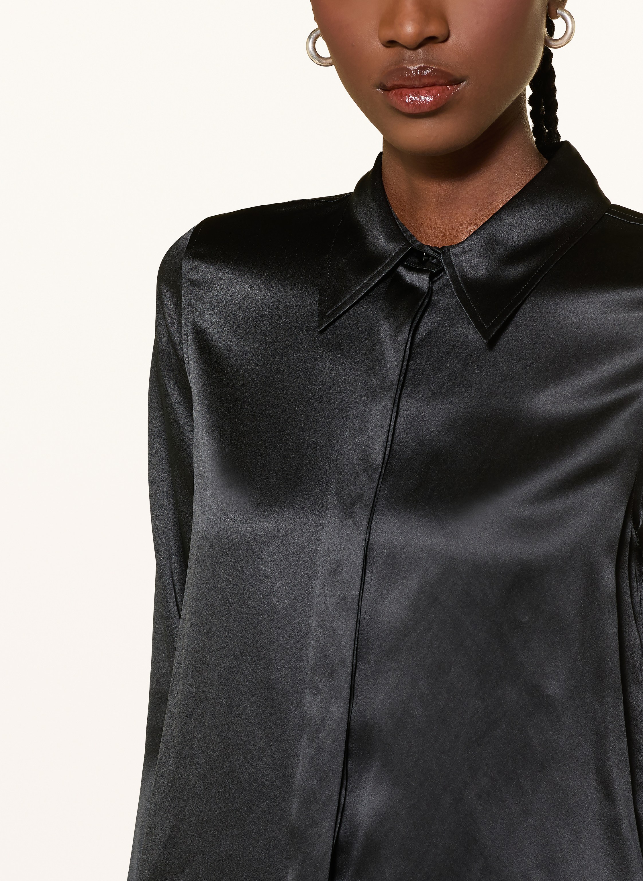 Thumbnail - Reiss Hemdbluse Ameira Aus Seide schwarz