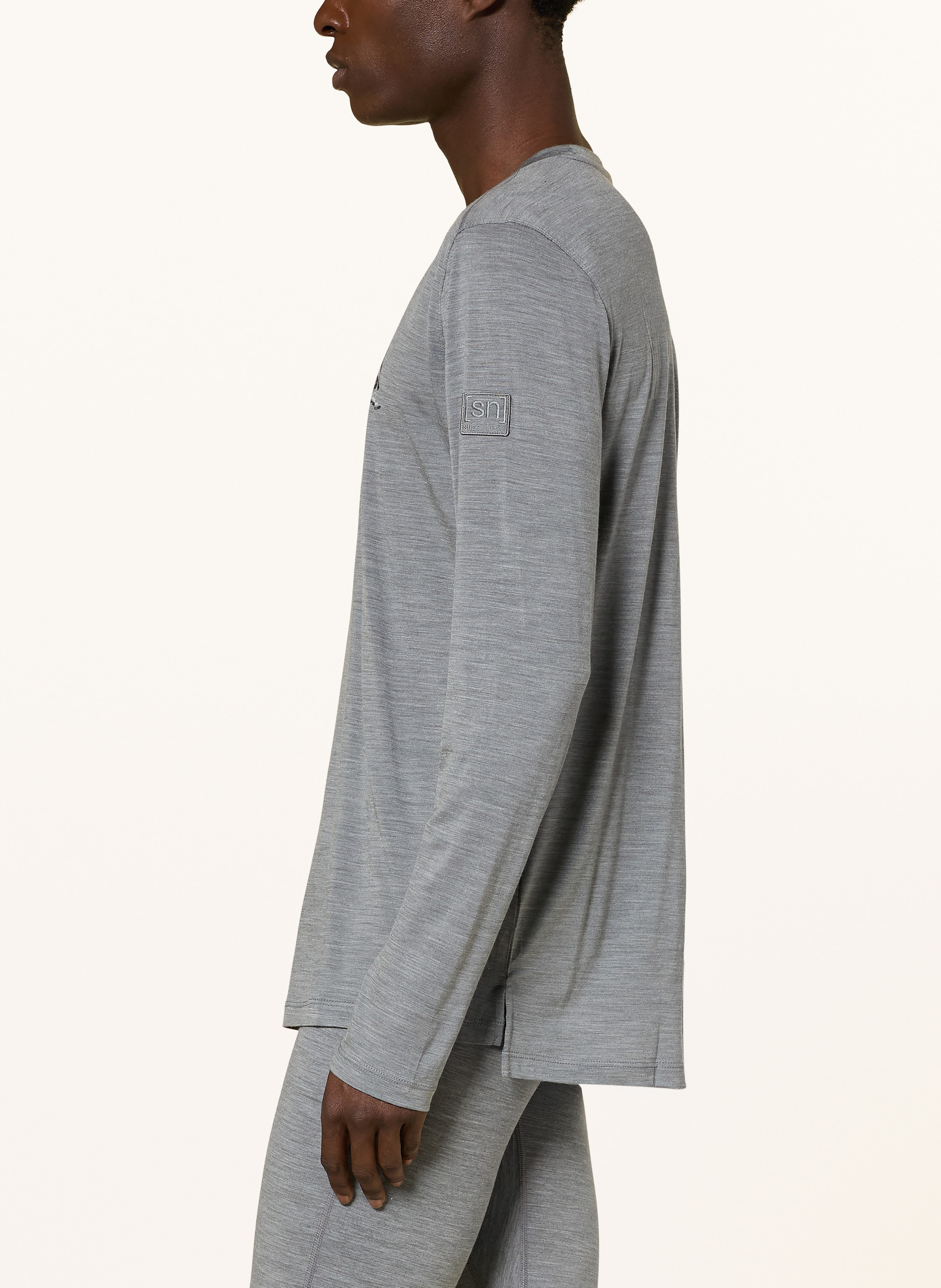 Thumbnail - Super.Natural Longsleeve Toni Mit Merinowolle grau