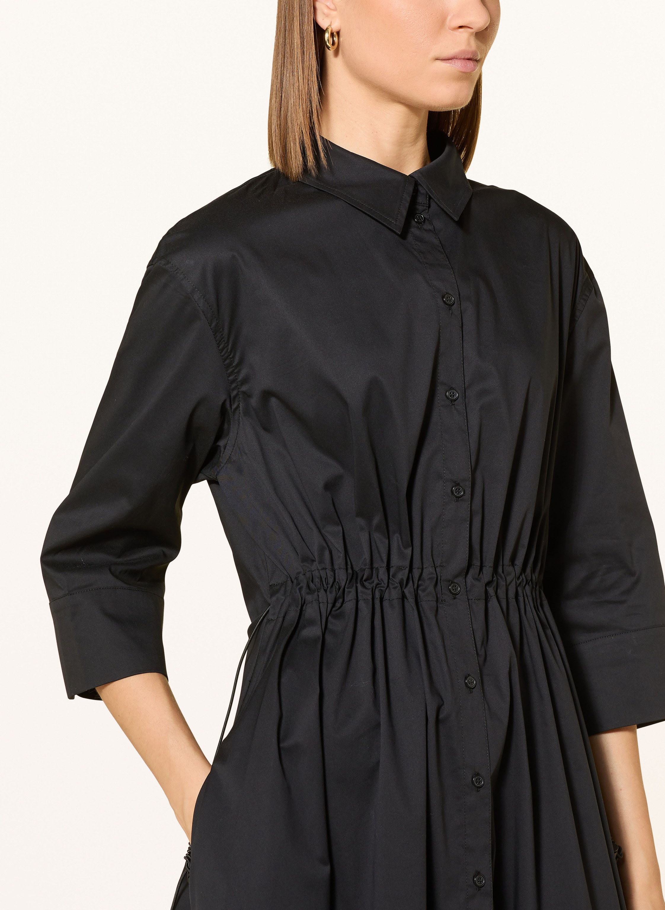 Thumbnail - Catnoir Hemdblusenkleid Mit 3/4-Arm schwarz