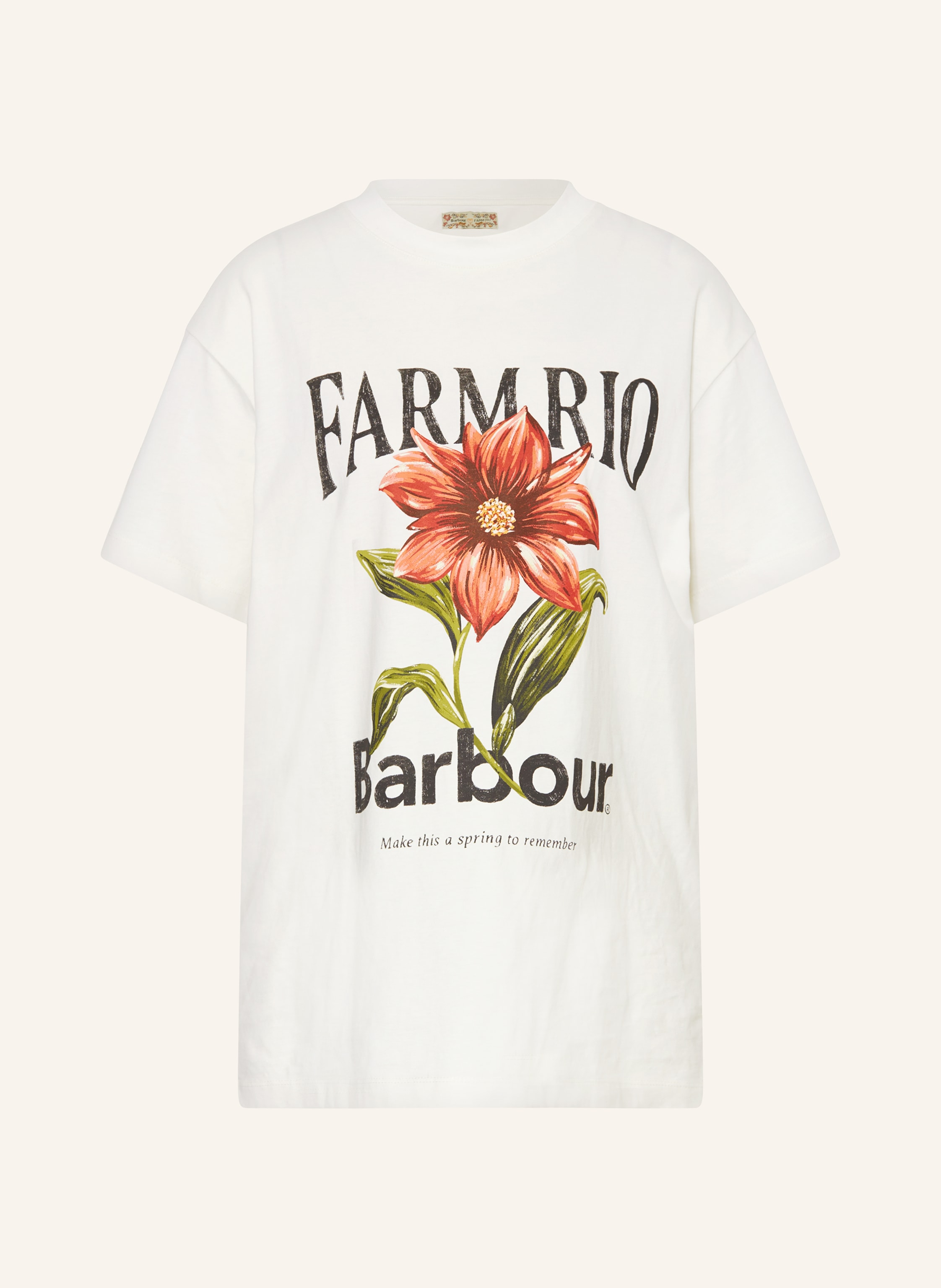 Barbour T-Shirt Wild Flower Oversized Graphic weiss